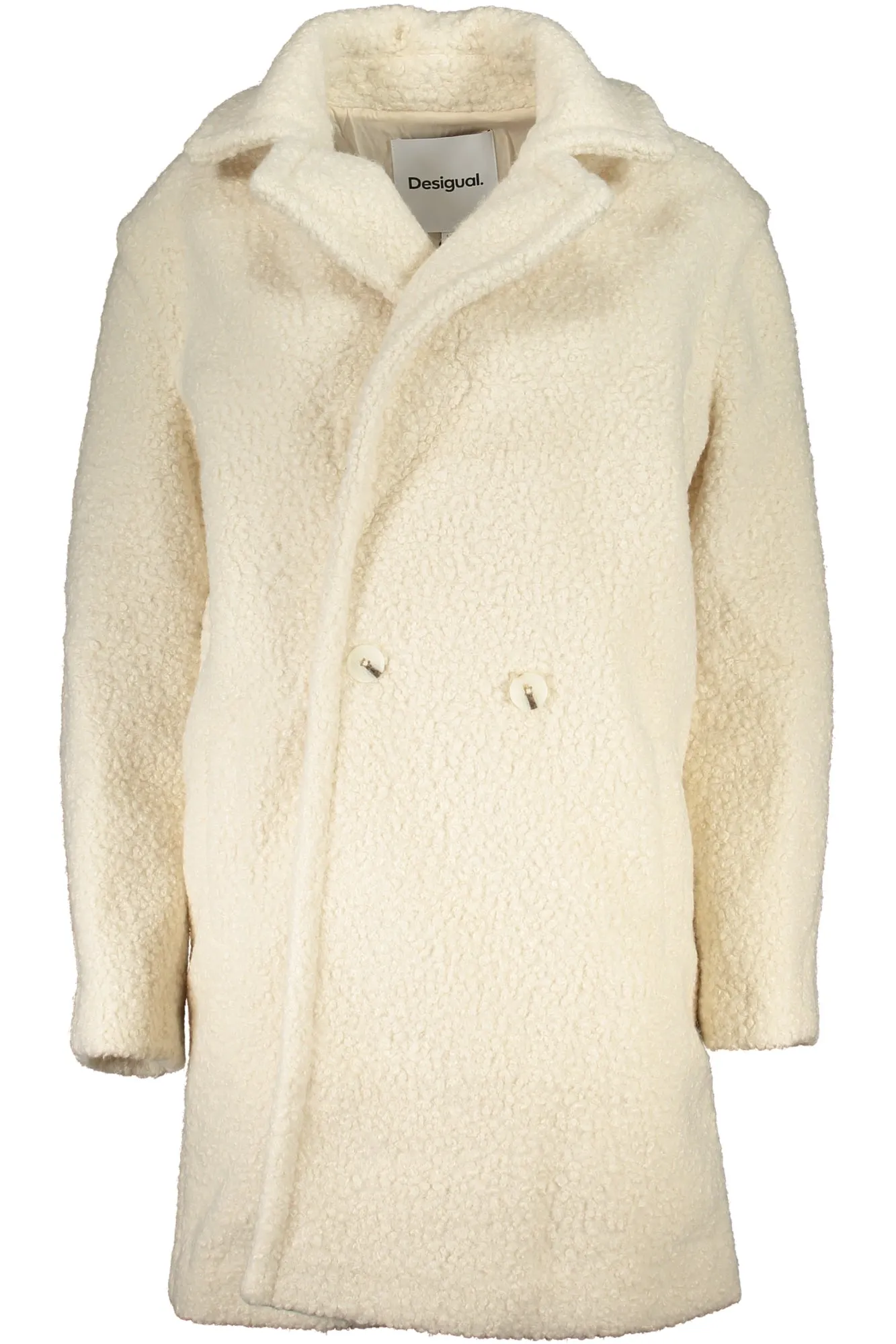 Desigual cappotto bianco doppiopetto   
