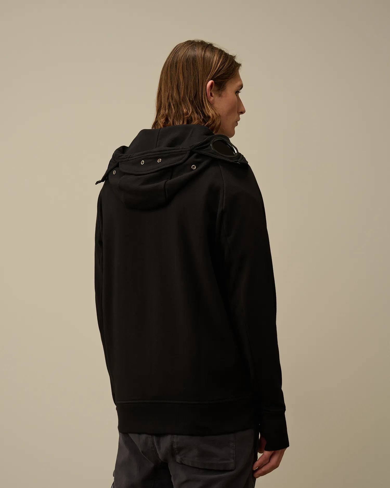 Diagonal Raised Fleece Explorer Zipped Hooded Sweatshirt