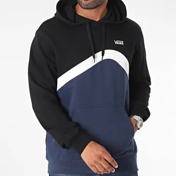 Felpa con cappuccio 007FX Navy Black con logo e logo a forma di blocco di Po.