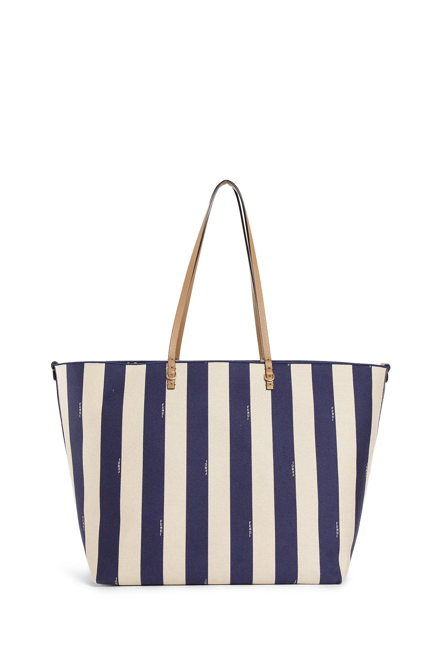 fendi  roll reversible large shopper in pequin striped 