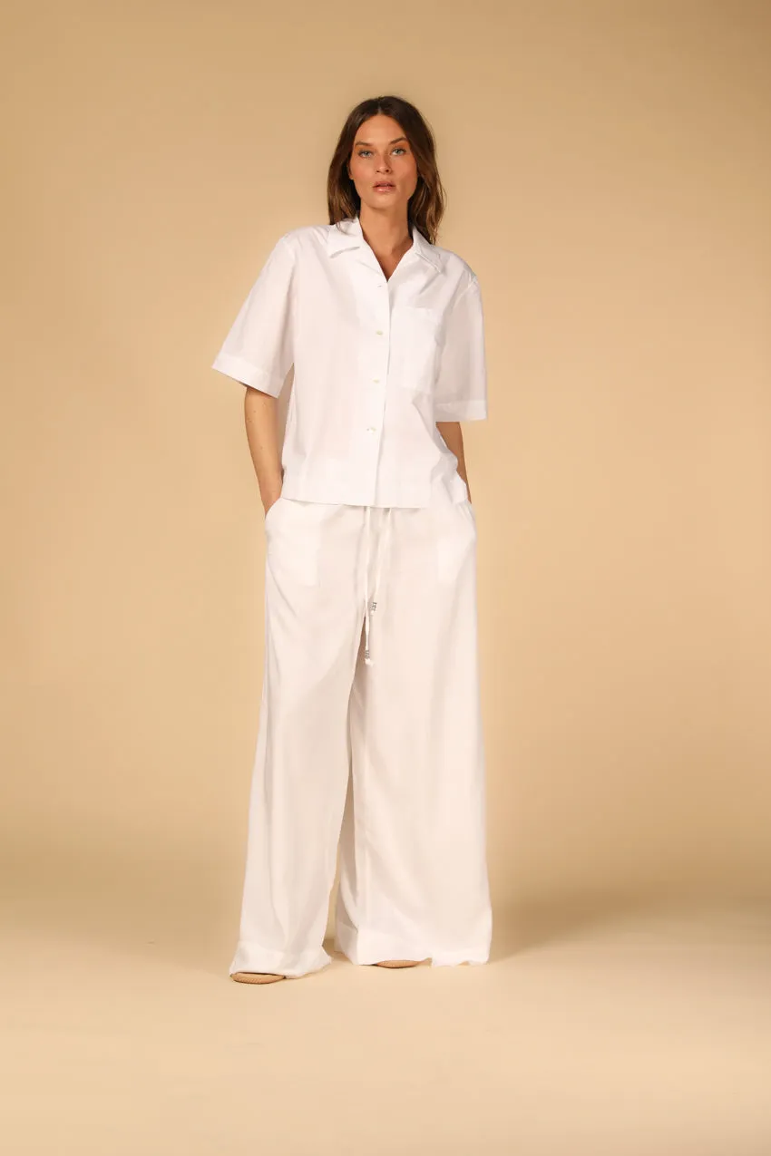 Florida chemise femme à manches courtes en popeline