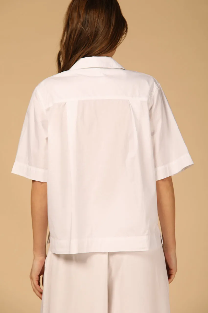 Florida chemise femme à manches courtes en popeline