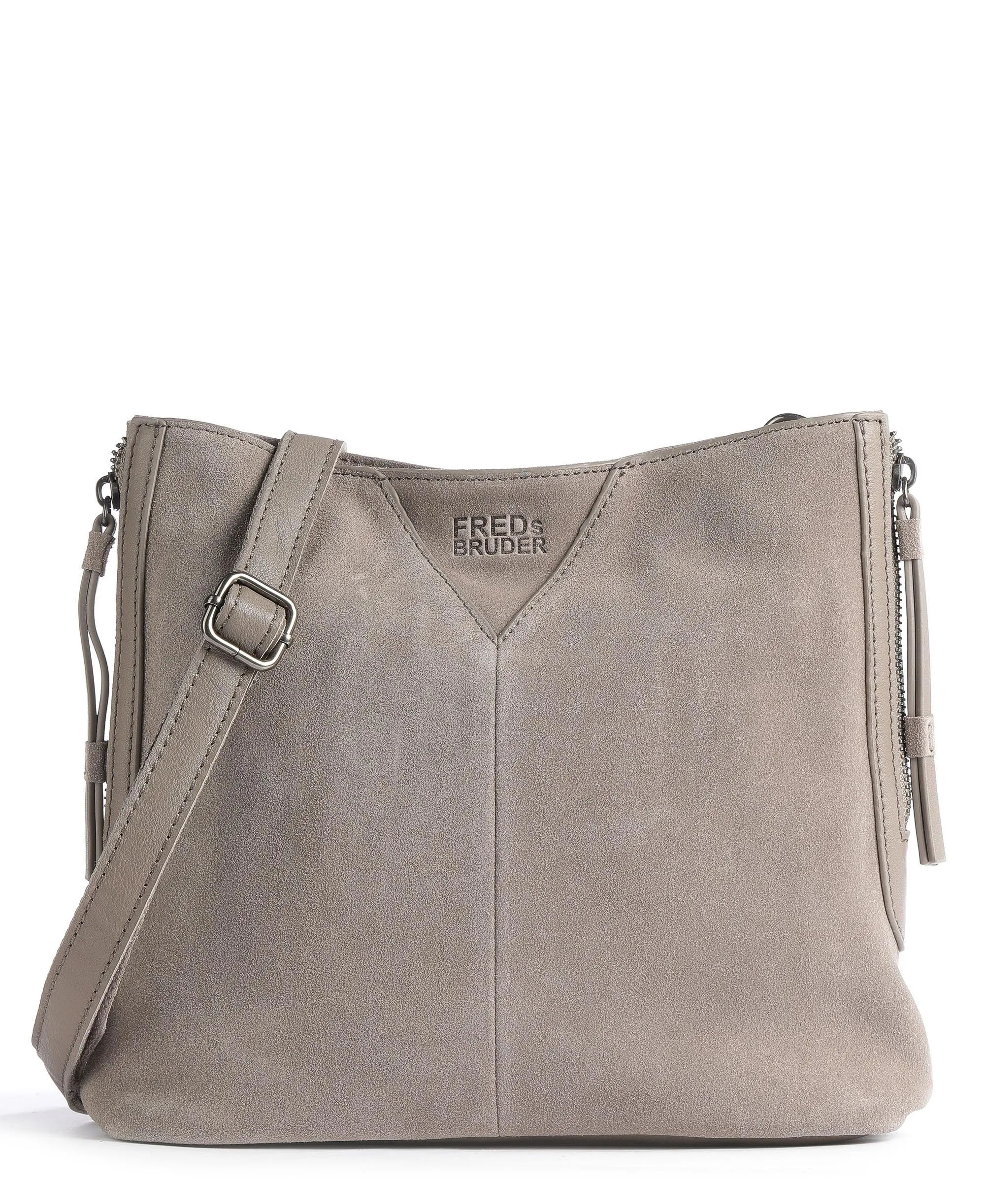  FredsBruder Grynn Borsa a tracolla pelle ruvida, pelle a grana fine taupe  