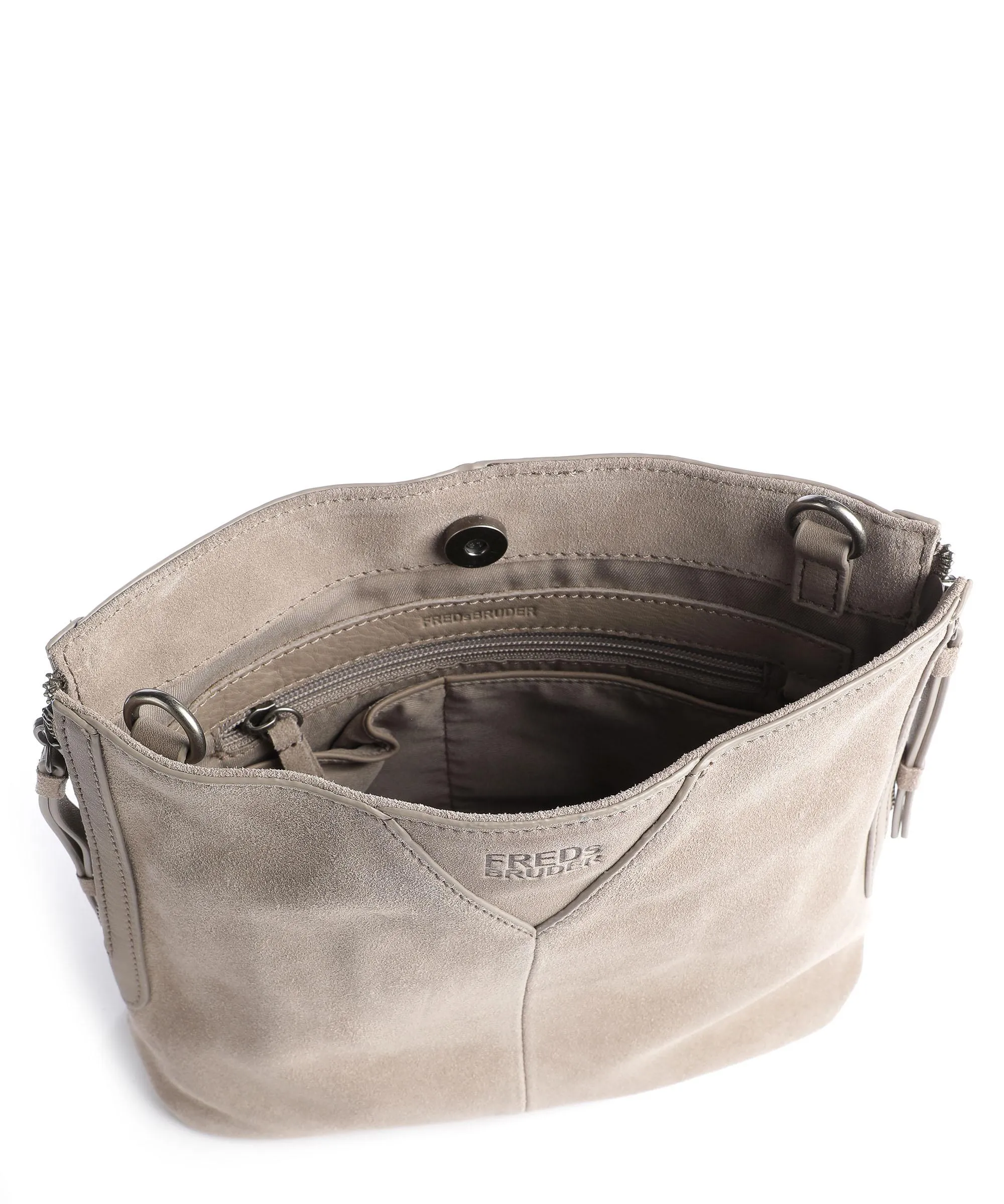  FredsBruder Grynn Borsa a tracolla pelle ruvida, pelle a grana fine taupe  