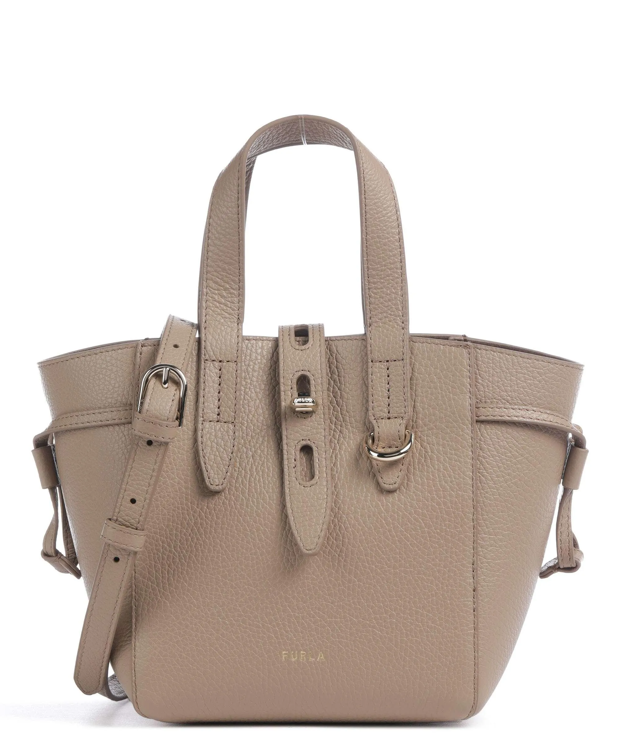  Furla Net Mini Borsa a tracolla pelle granulata taupe  