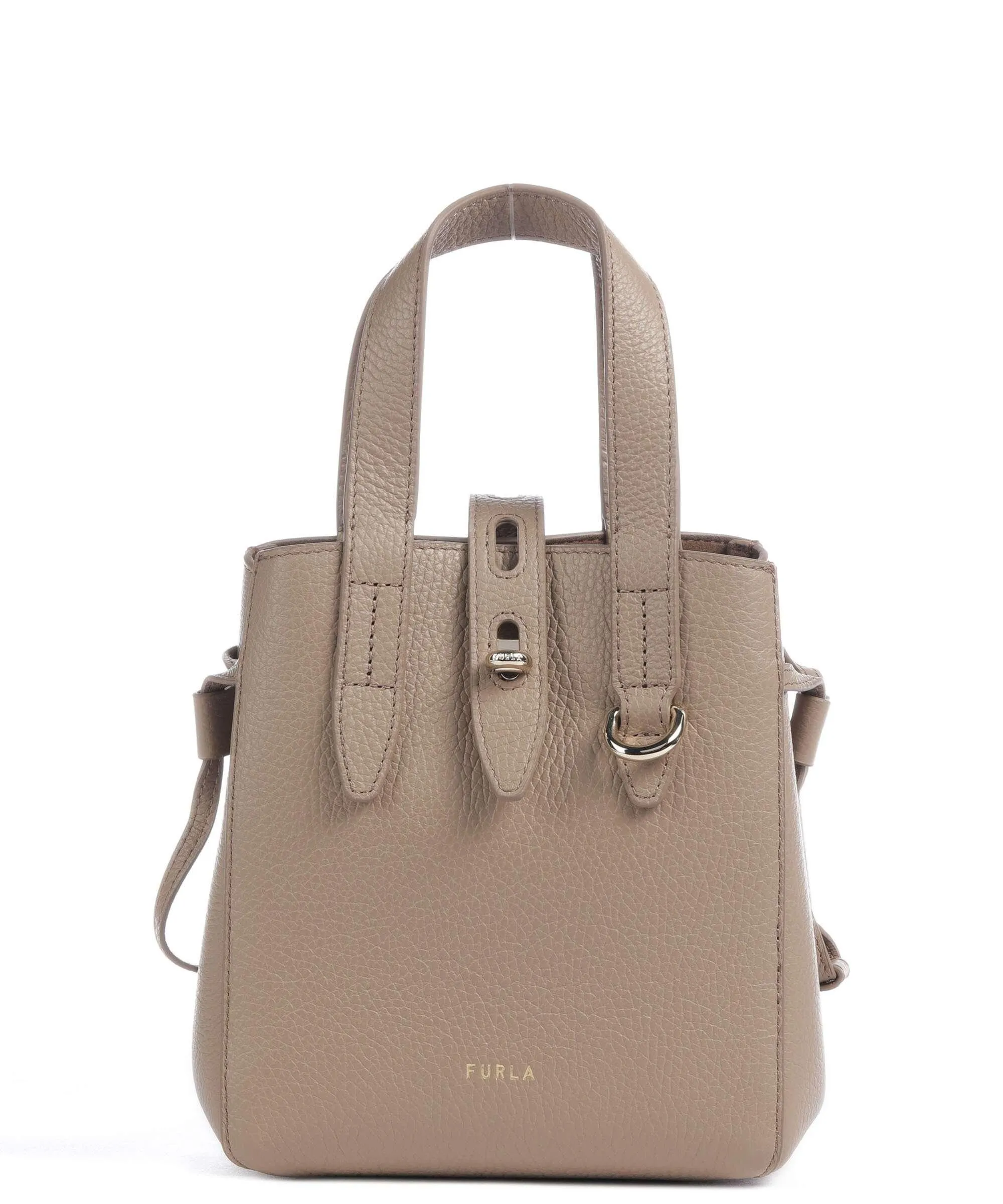  Furla Net Mini Borsa a tracolla pelle granulata taupe  