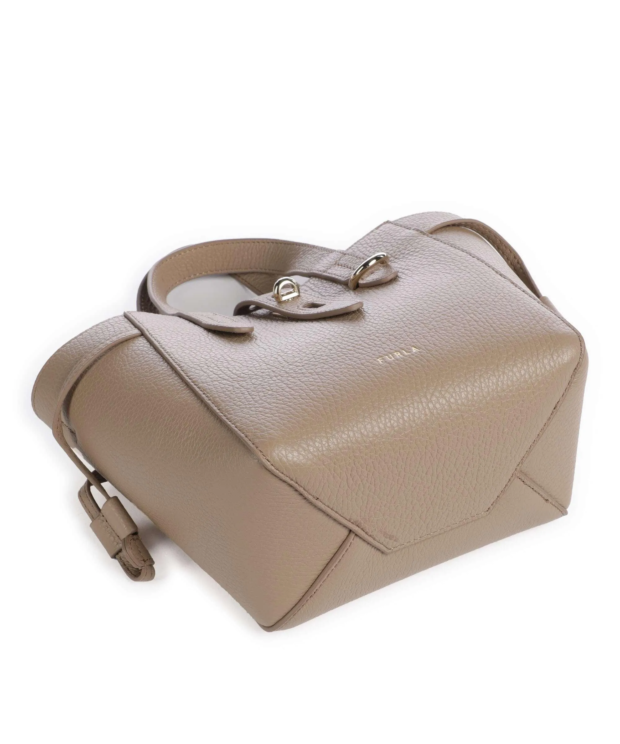  Furla Net Mini Borsa a tracolla pelle granulata taupe  