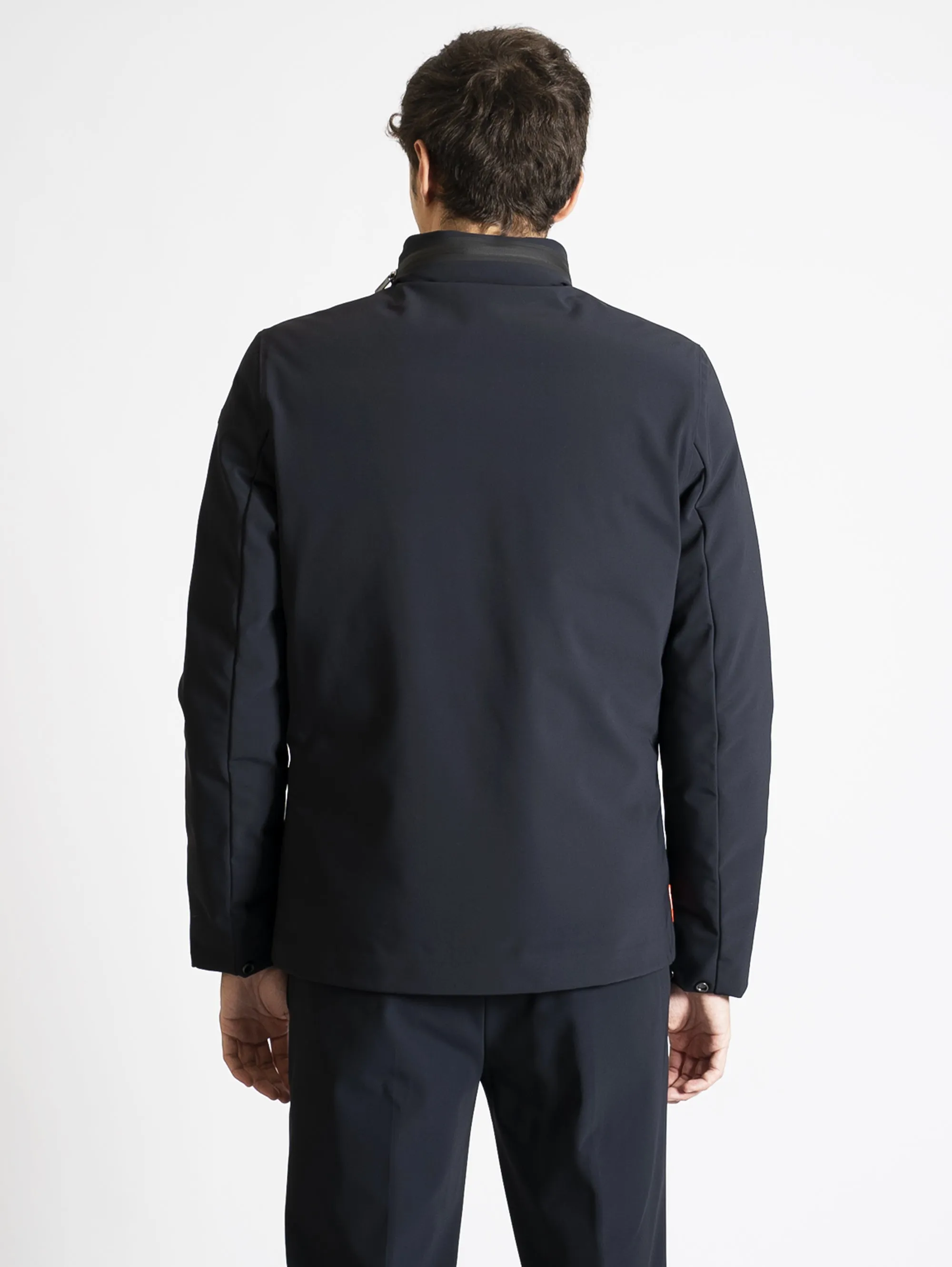 Giacca Corta in Membrana Imbottita Blue Black