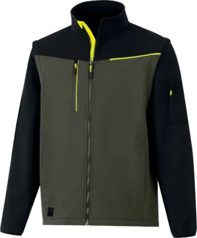 Giacca Softshell Nero, cachi XXXL per Uomo Impermeabile, antivento SOCCIA