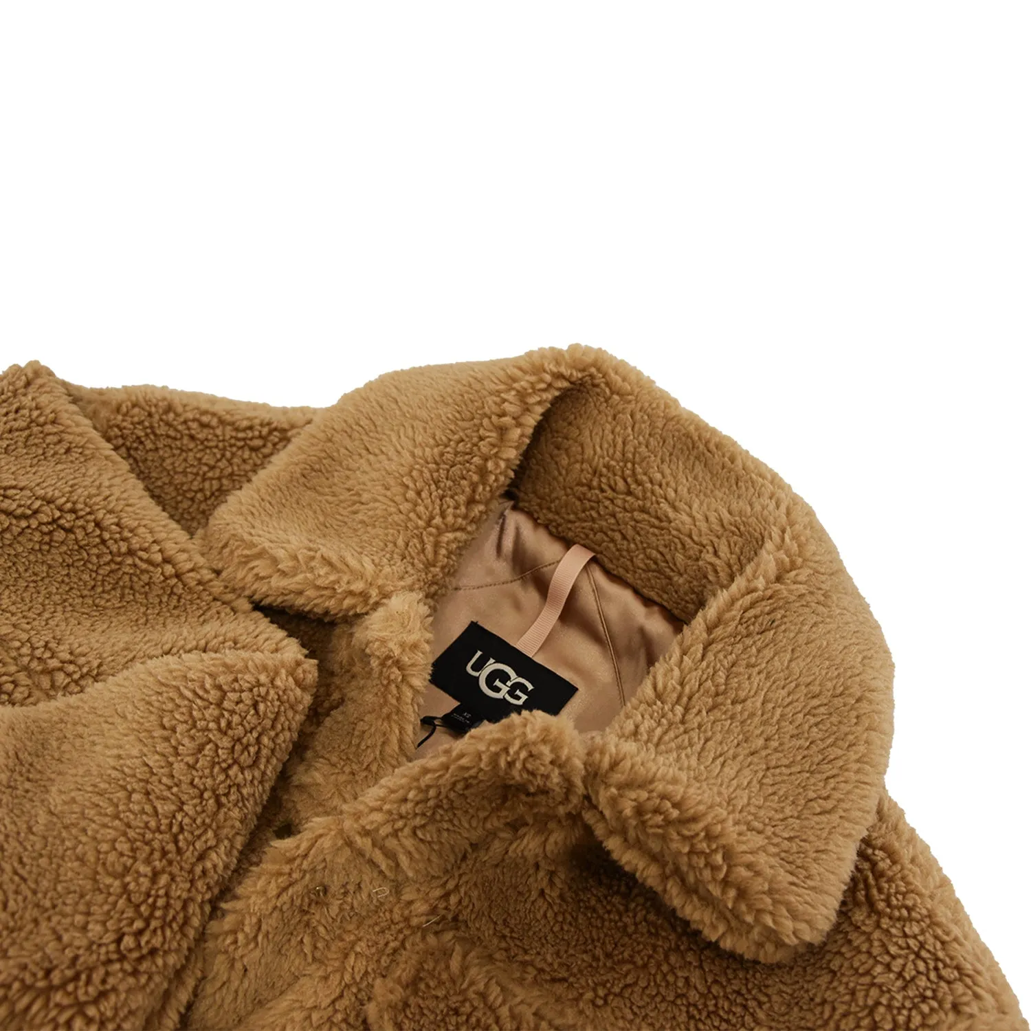 Giacca Trucker Ugg Donna Beige In Pile Felpato Oversize Vaporosa