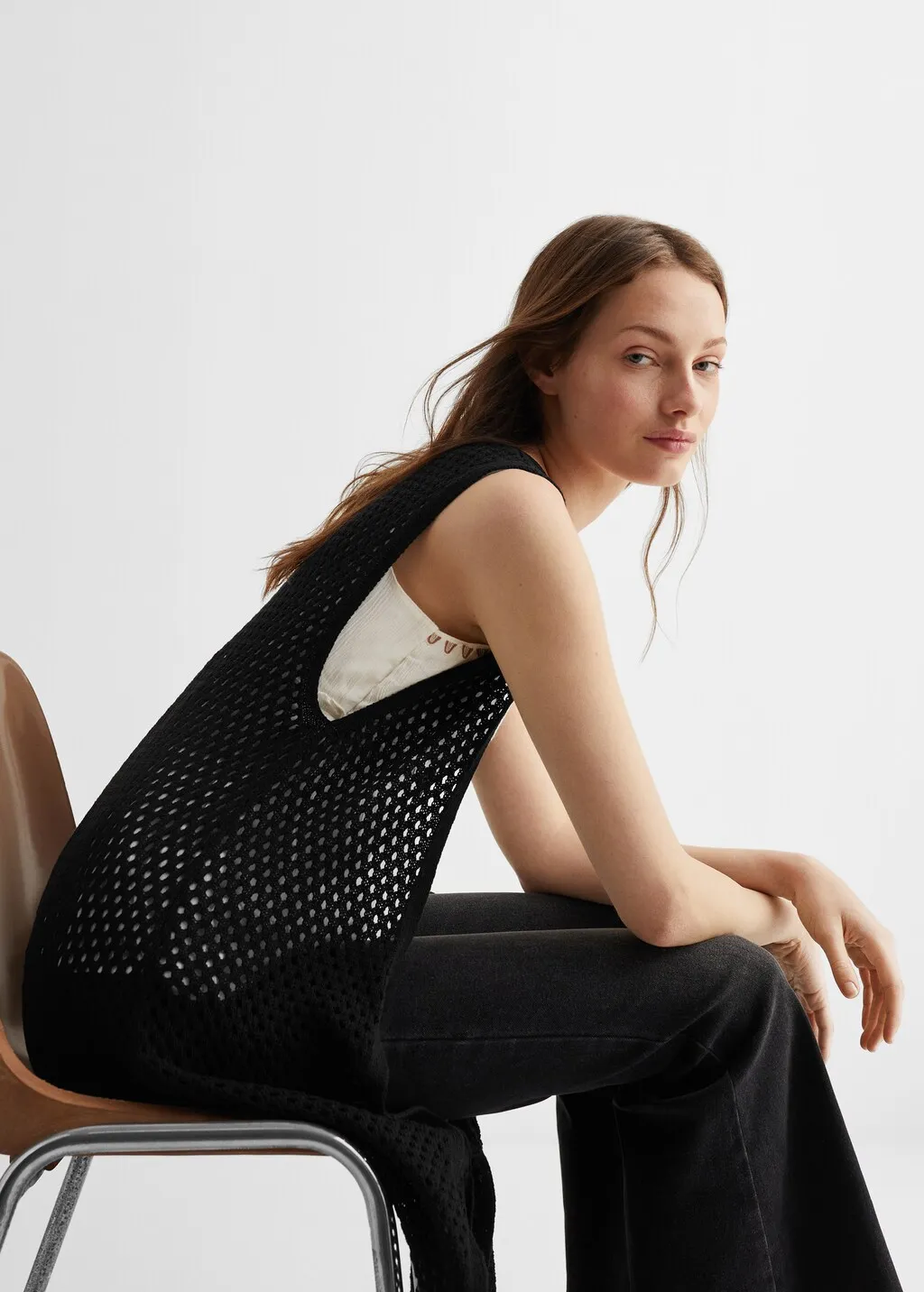 Gilet cotone traforato