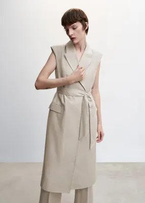 Gilet lino fiocco