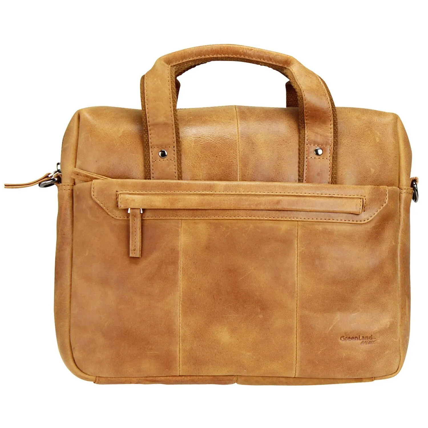 Greenland Nature Cartella leggera in pelle 37 cm Scomparto per tablet