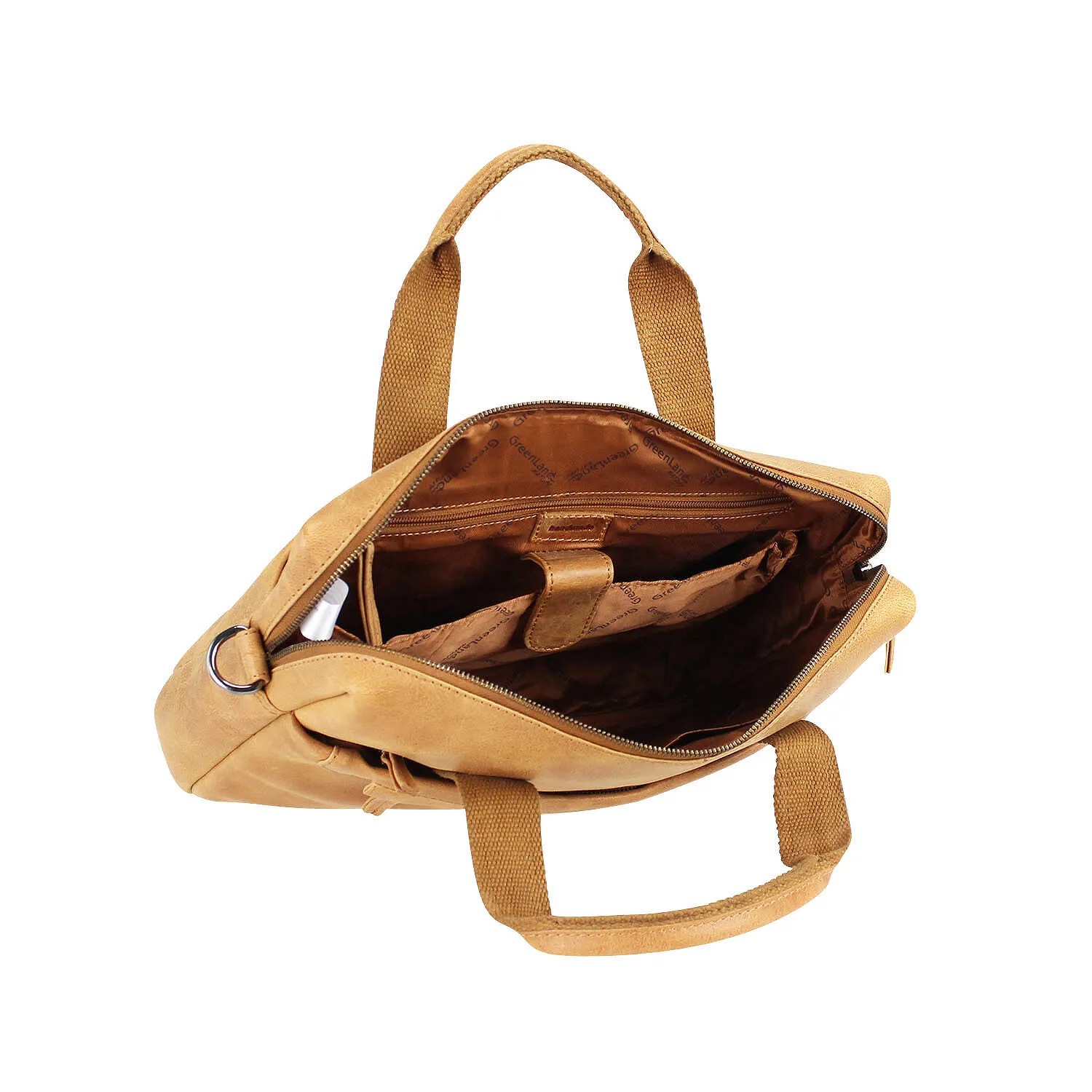 Greenland Nature Cartella leggera in pelle 37 cm Scomparto per tablet