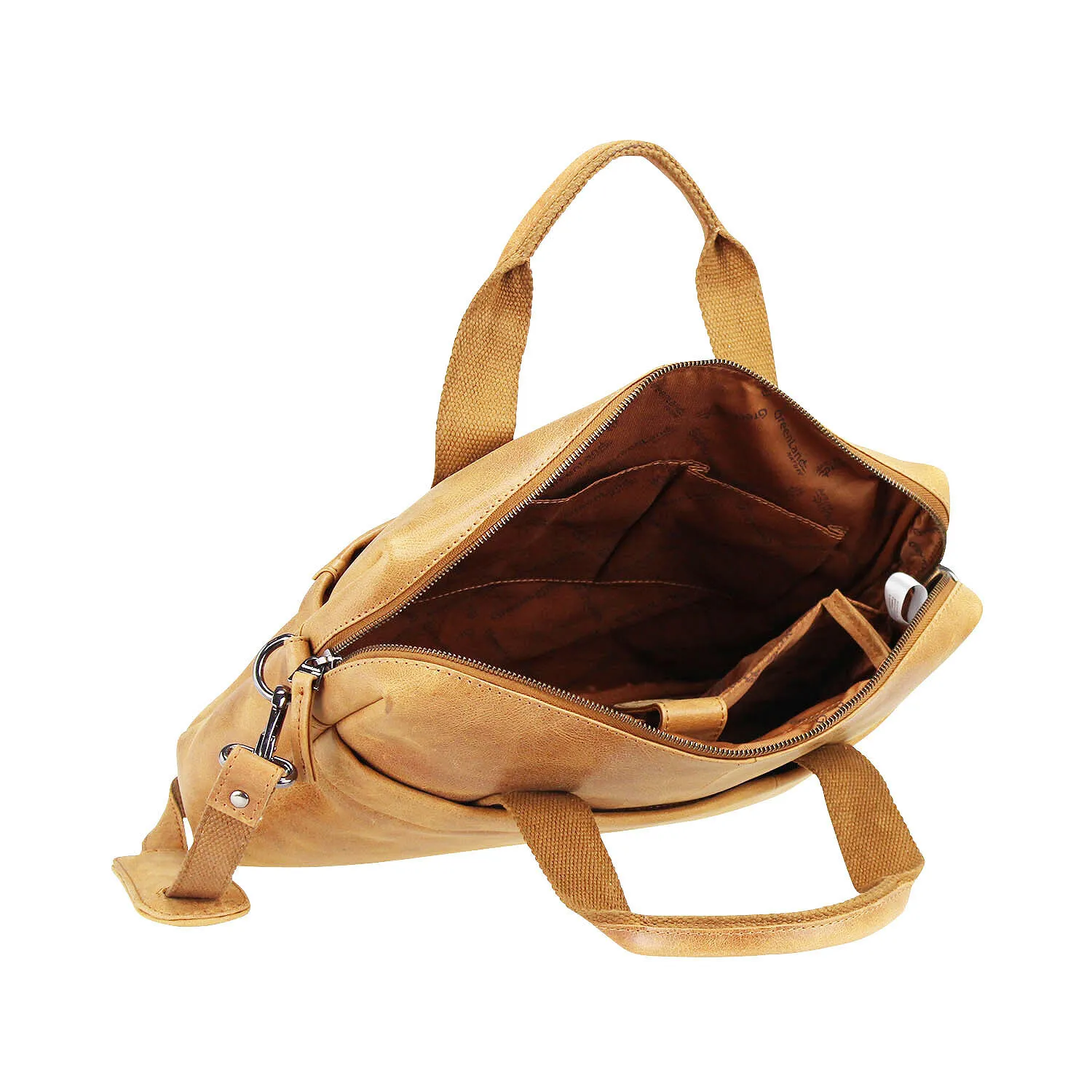 Greenland Nature Cartella leggera in pelle 37 cm Scomparto per tablet