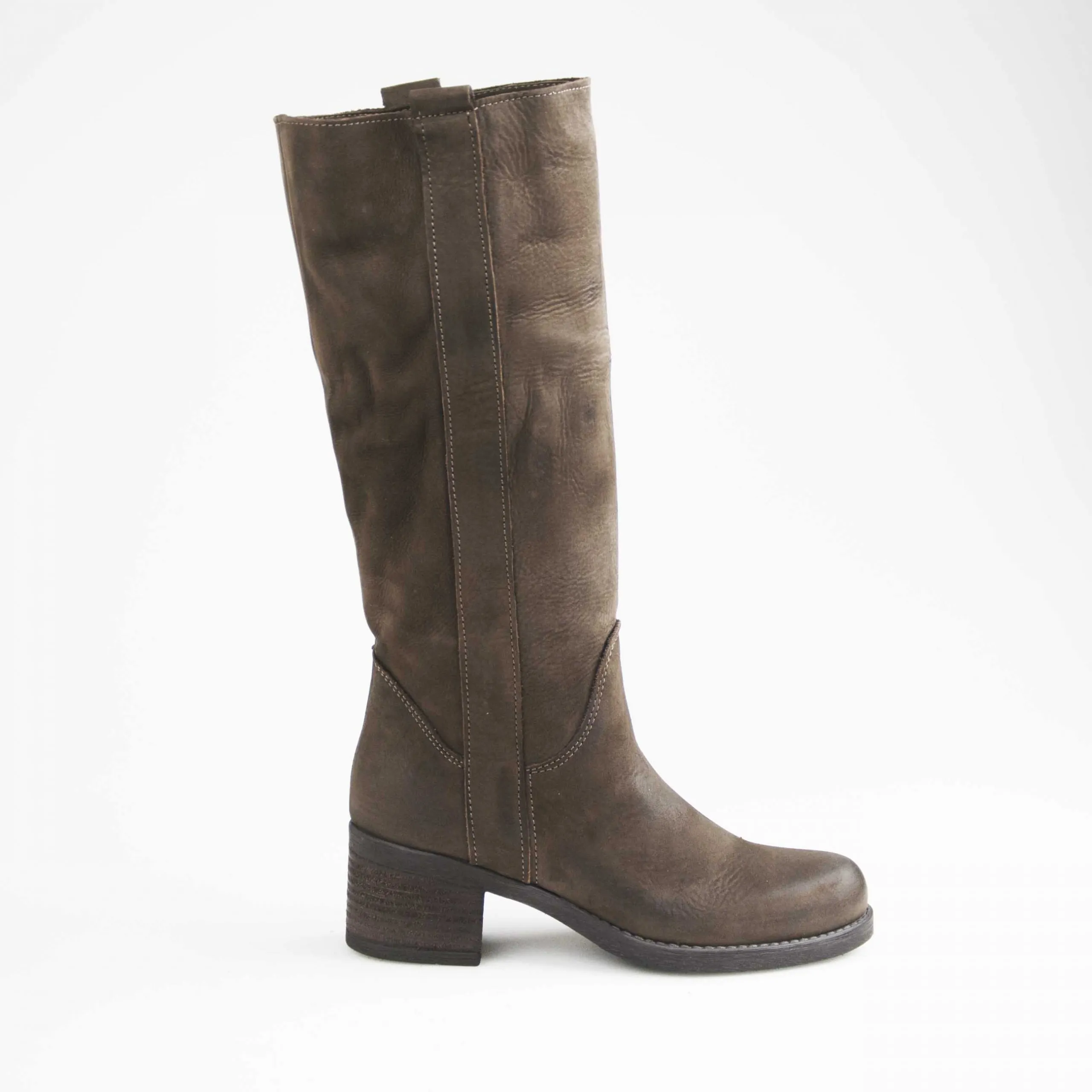 Hubs Stivale Camperos in nabuck marrone 7981