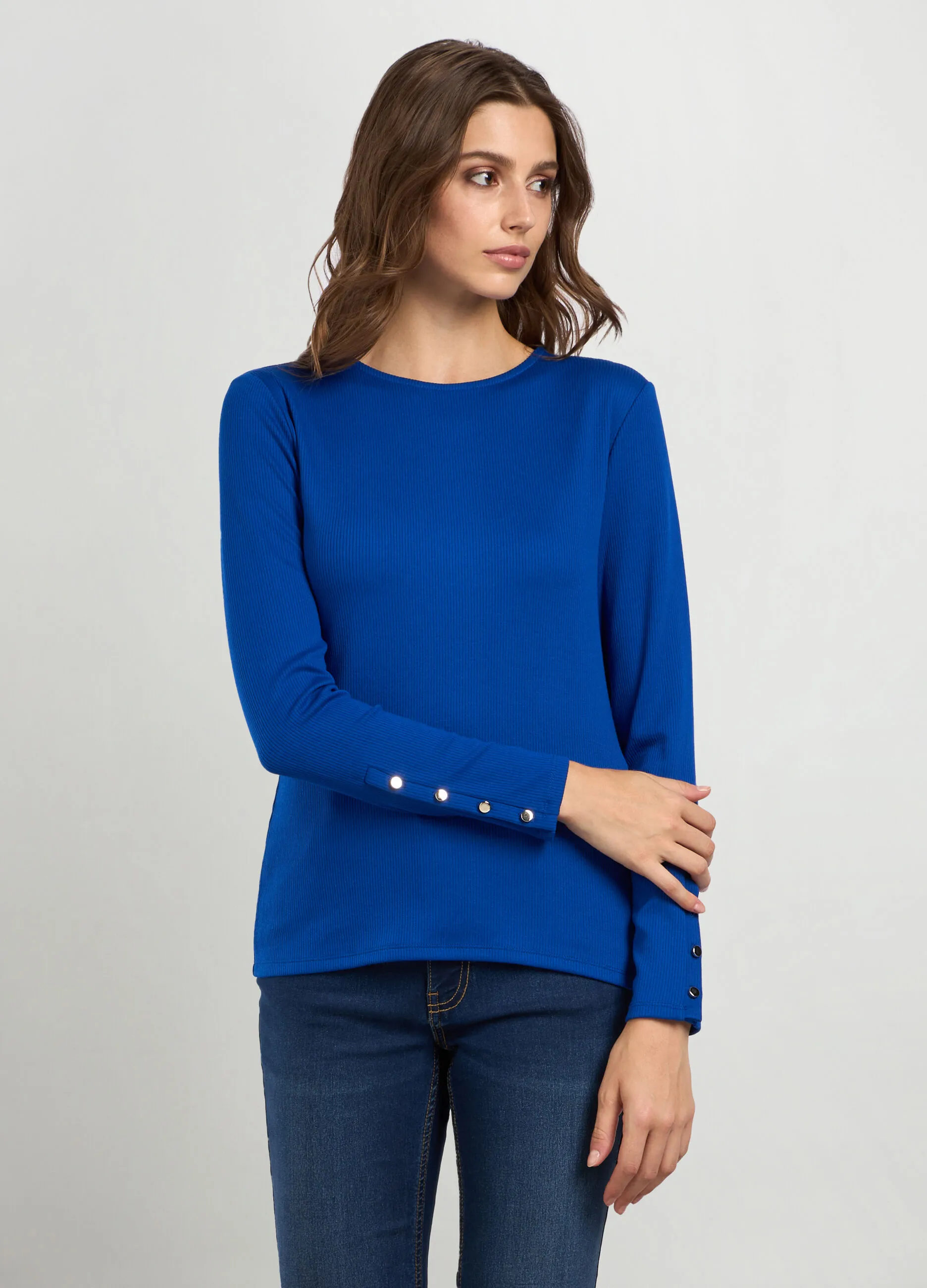 IWIE  T-shirt in costina di misto viscosa stretch donna