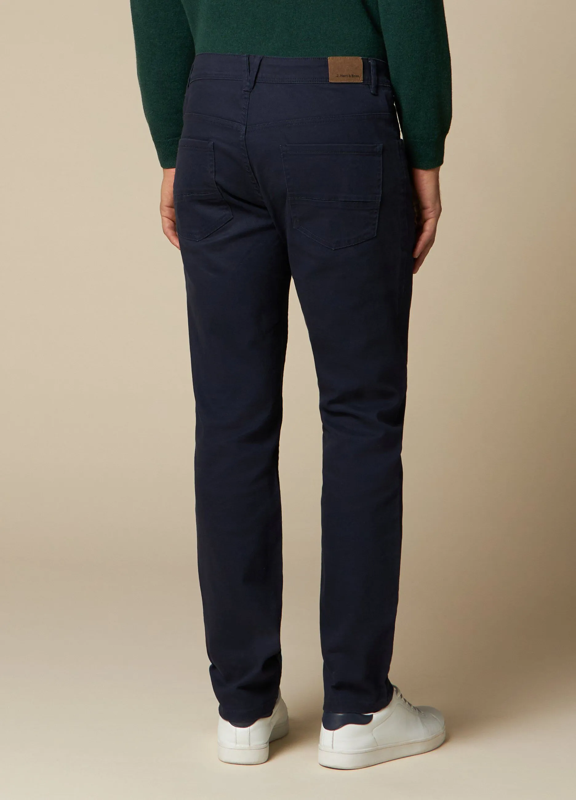 J. HART & BROS  Pantaloni in cotone stretch uomo