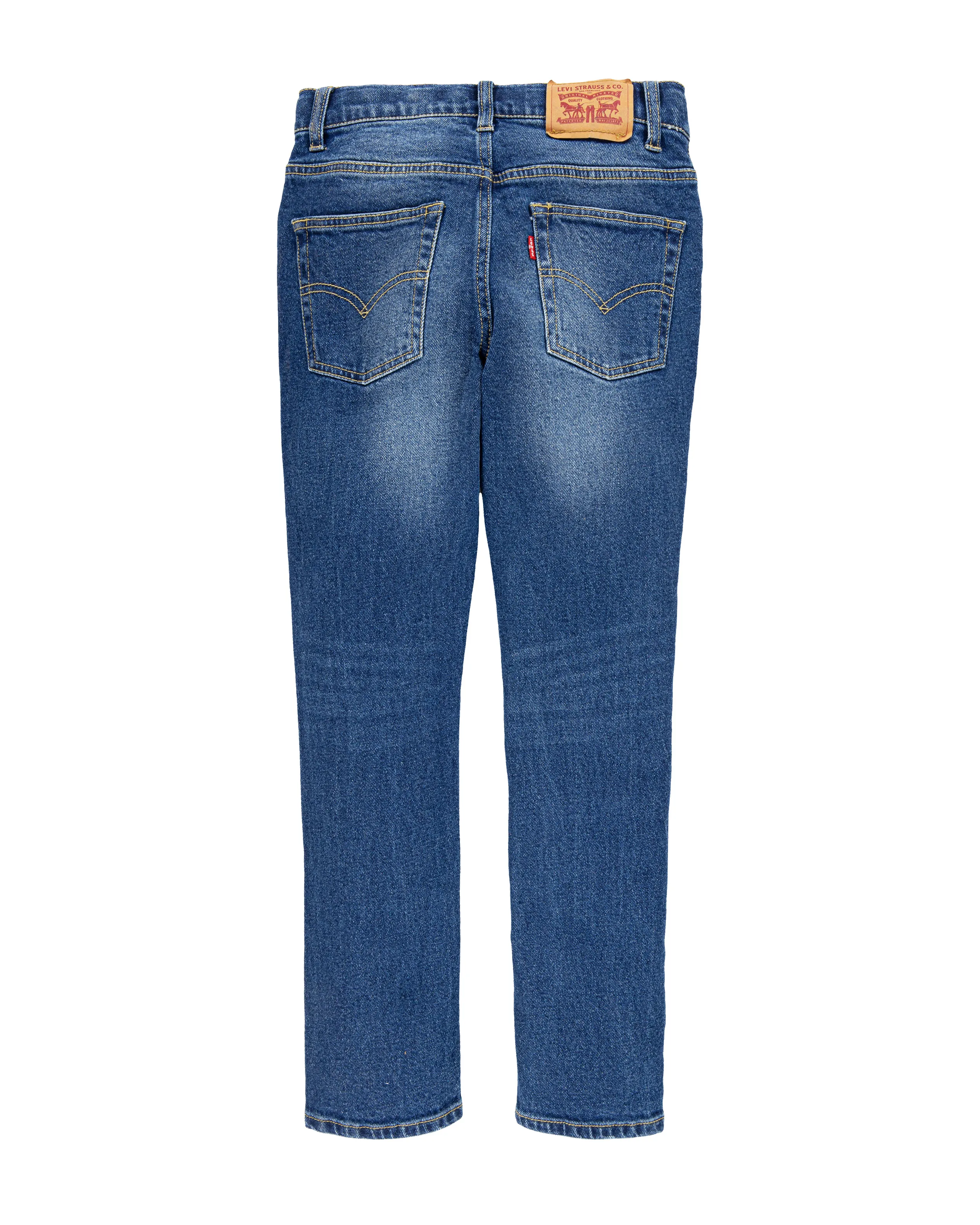 Jeans 512 slim tapered lavaggio medio stone washed con rotture e abrasioni 10-16 anni