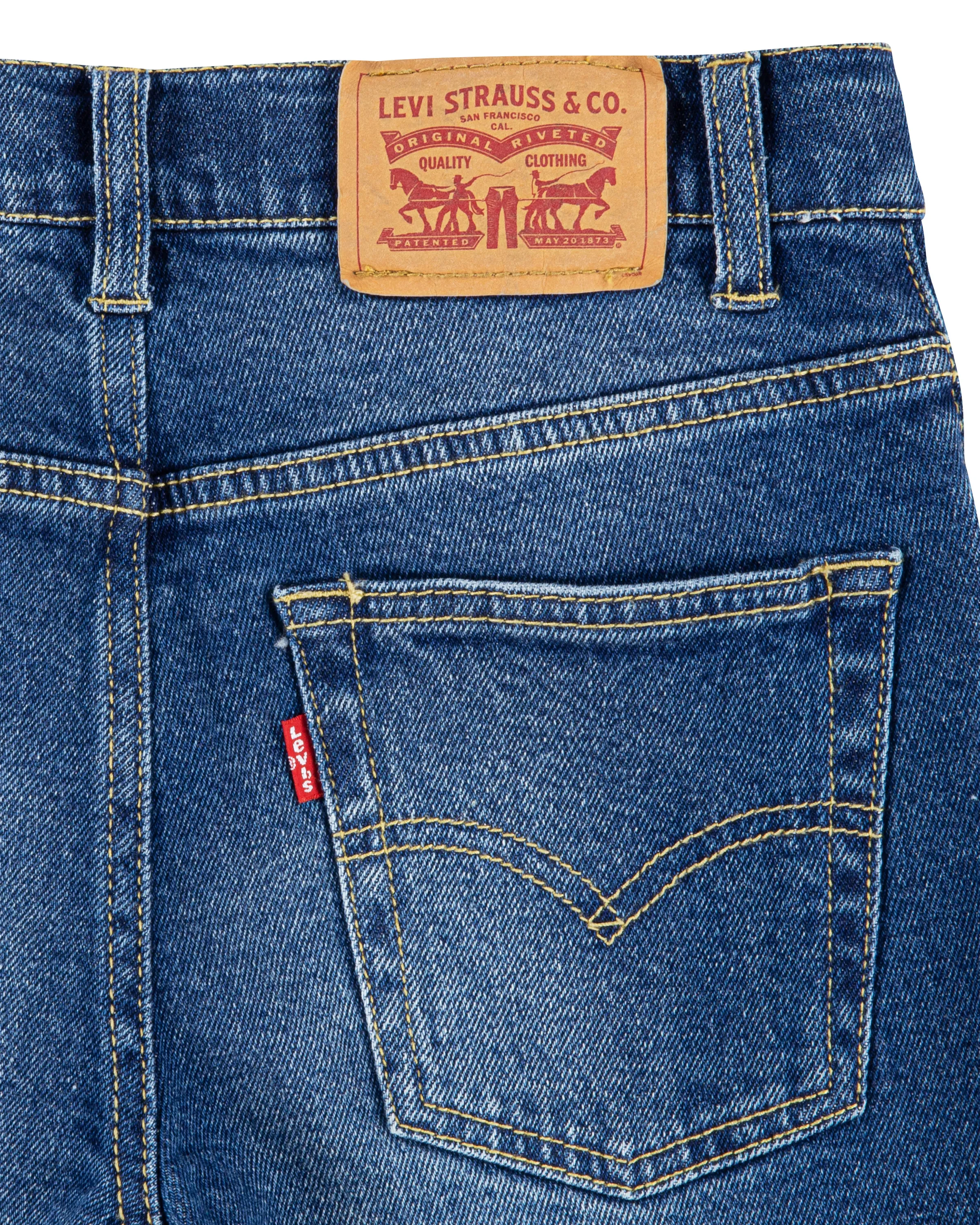 Jeans 512 slim tapered lavaggio medio stone washed con rotture e abrasioni 10-16 anni