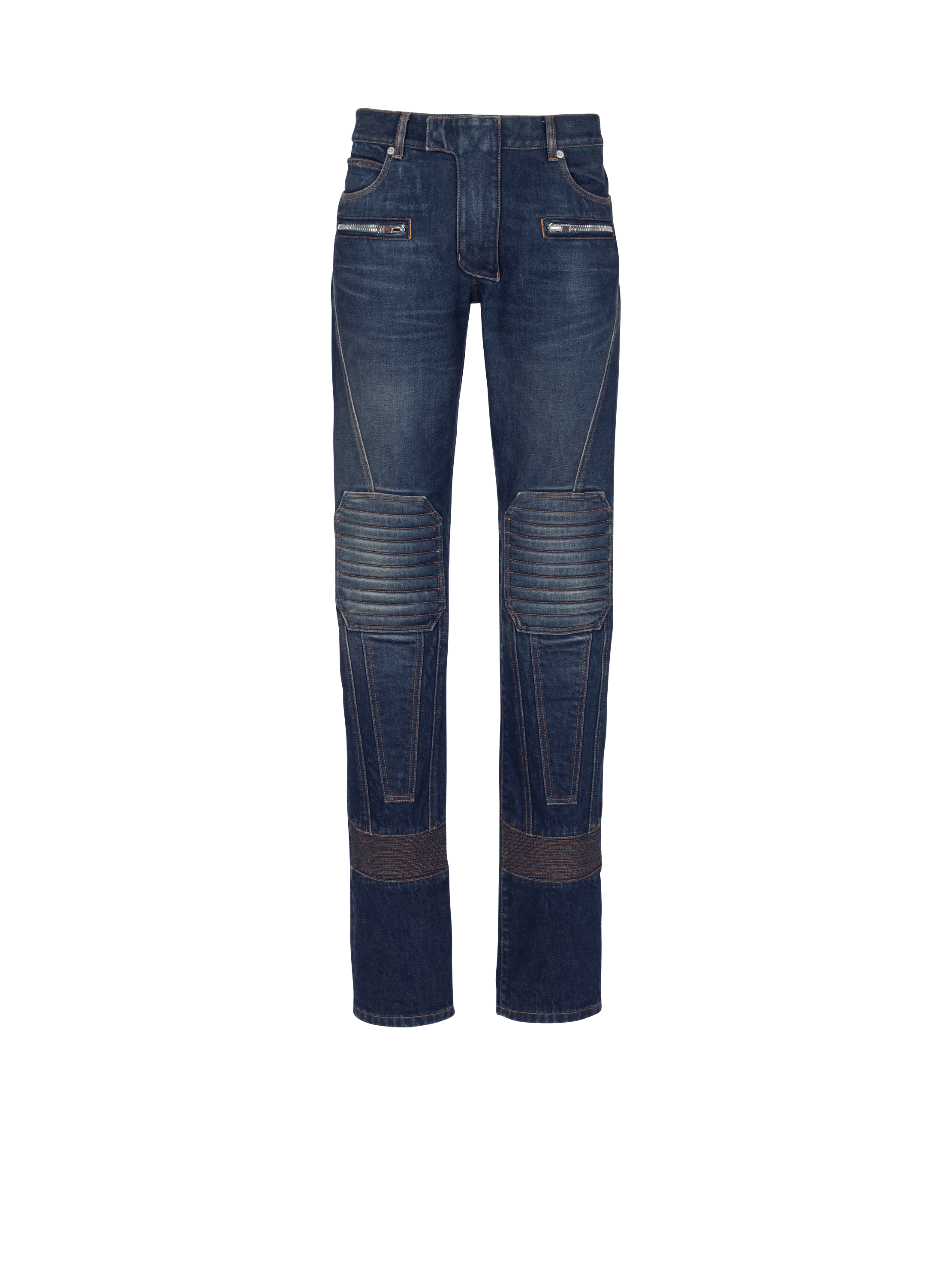 Jeans biker dritti in denim
