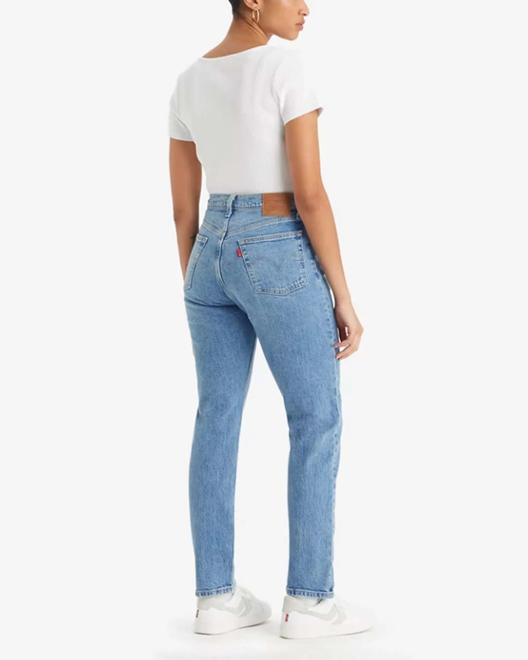 Jeans modello 501 a gamba dritta in puro cotone lavaggio medio