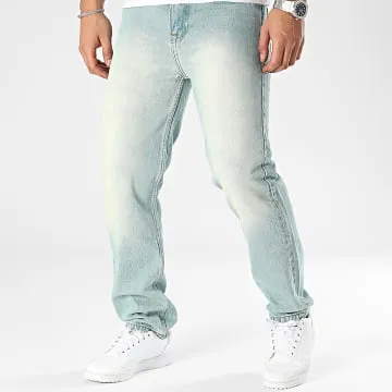 Jeans regolari in denim blu