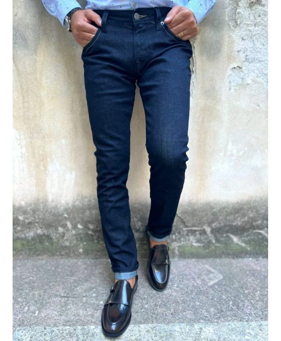 Jeans uomo - Lavaggio scuro - Key Jey - Slim