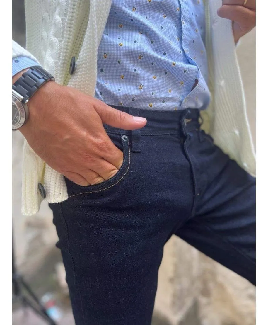 Jeans uomo - Lavaggio scuro - Key Jey - Slim