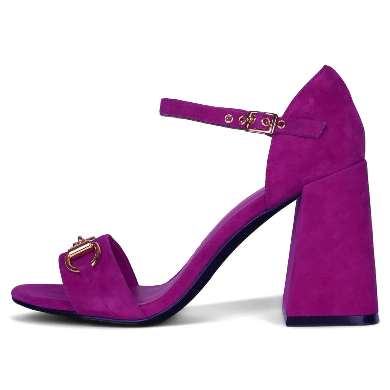 Jeffrey Campbell sandali tacco largo Pop Star viola