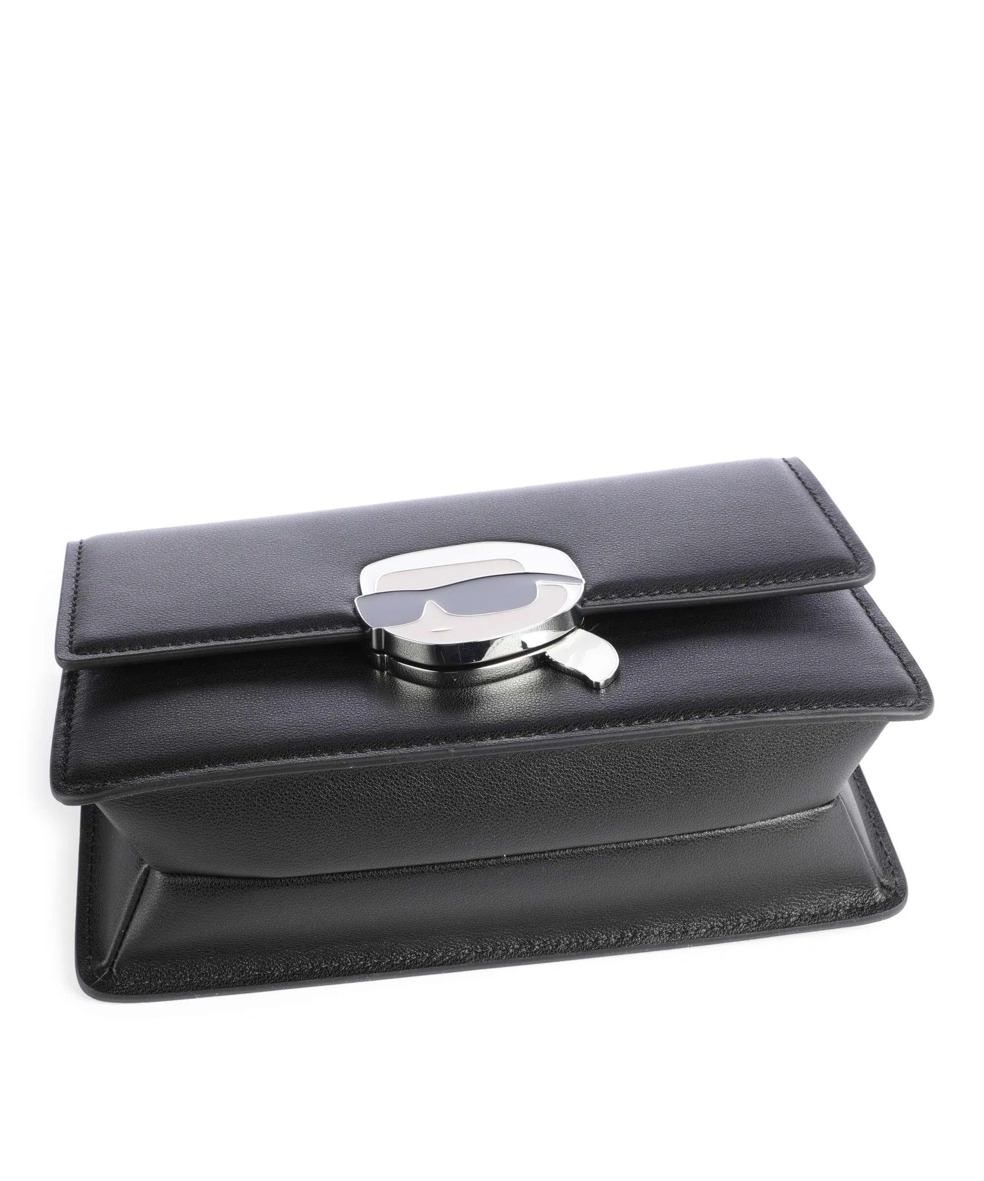  Karl Lagerfeld K/Ikonik 2.0 Borsa a spalla pelle di vacchetta finemente grana nero  