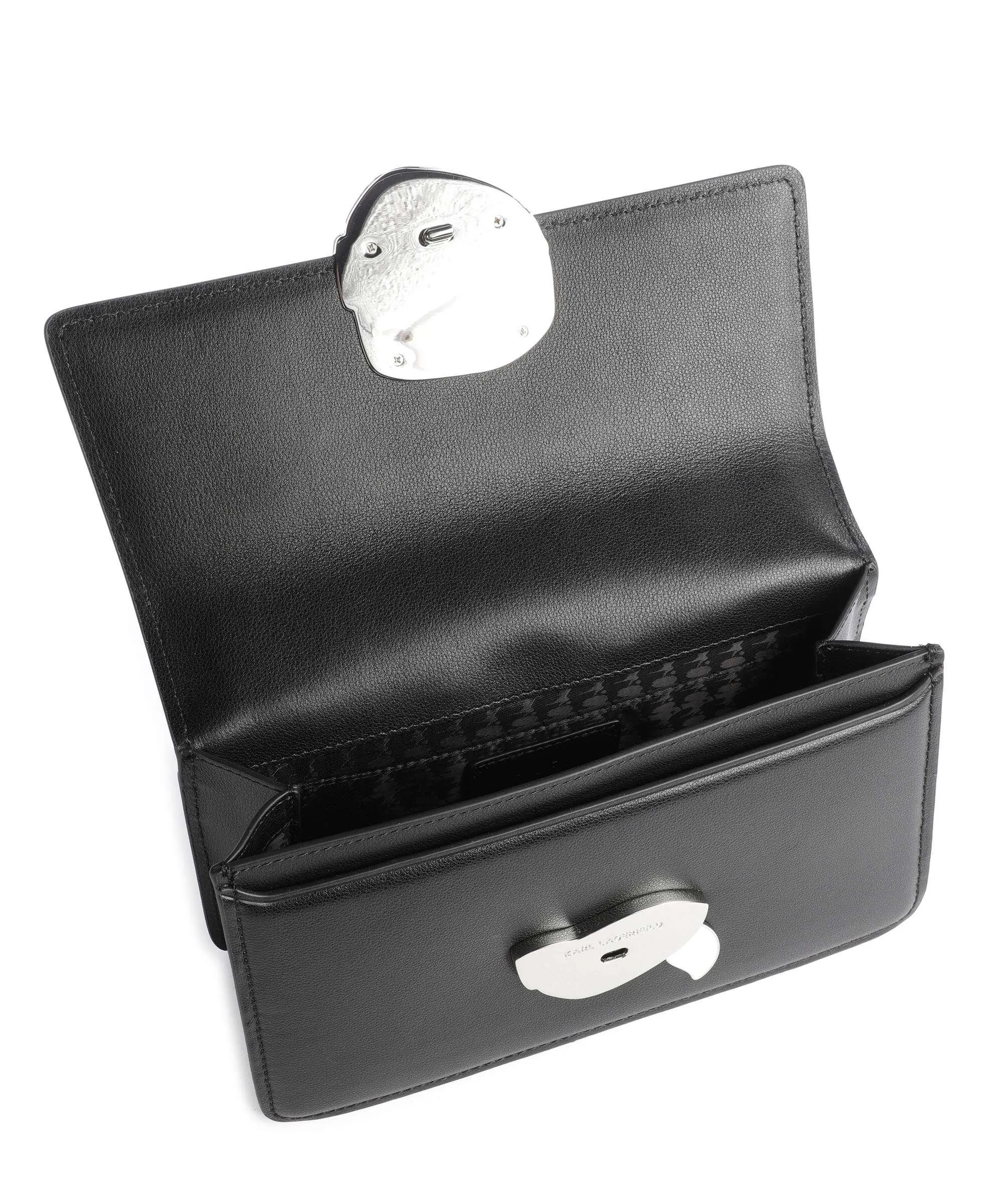 Karl Lagerfeld K/Ikonik 2.0 Borsa a spalla pelle di vacchetta finemente grana nero  