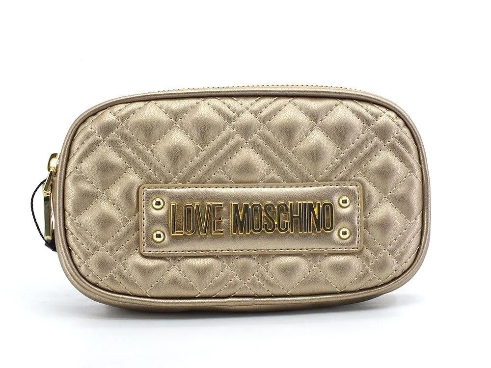 LOVE MOSCHINO Portafoglio Zip Quilted Tondo Oro JC5604PP0ELA0901