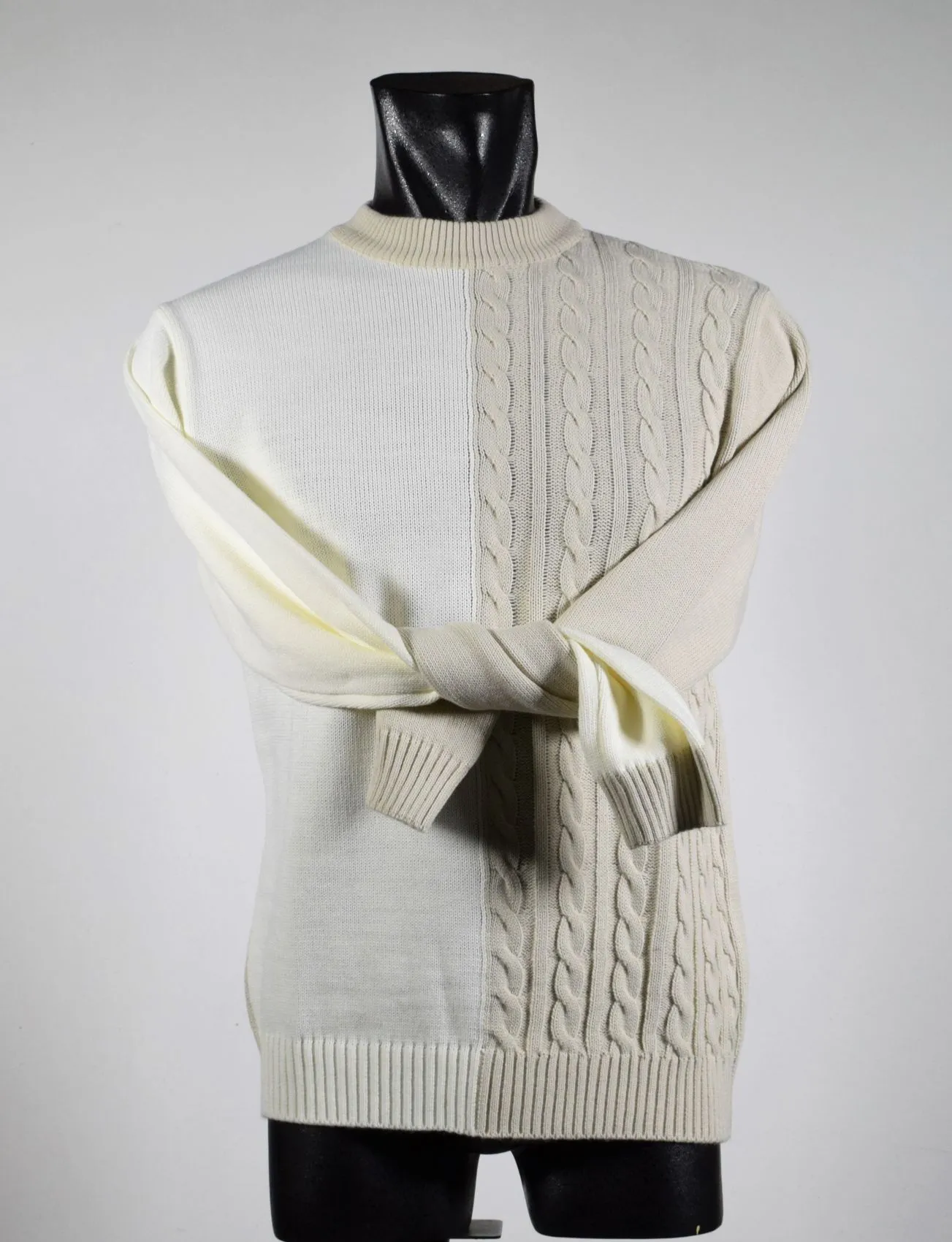 Lupetto beige e panna slim fit manuel garcia