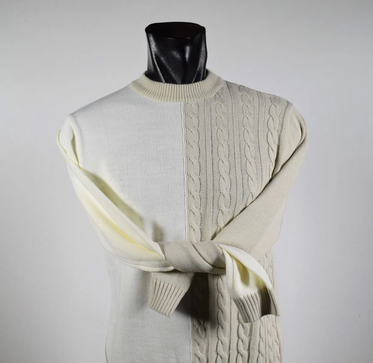Lupetto beige e panna slim fit manuel garcia