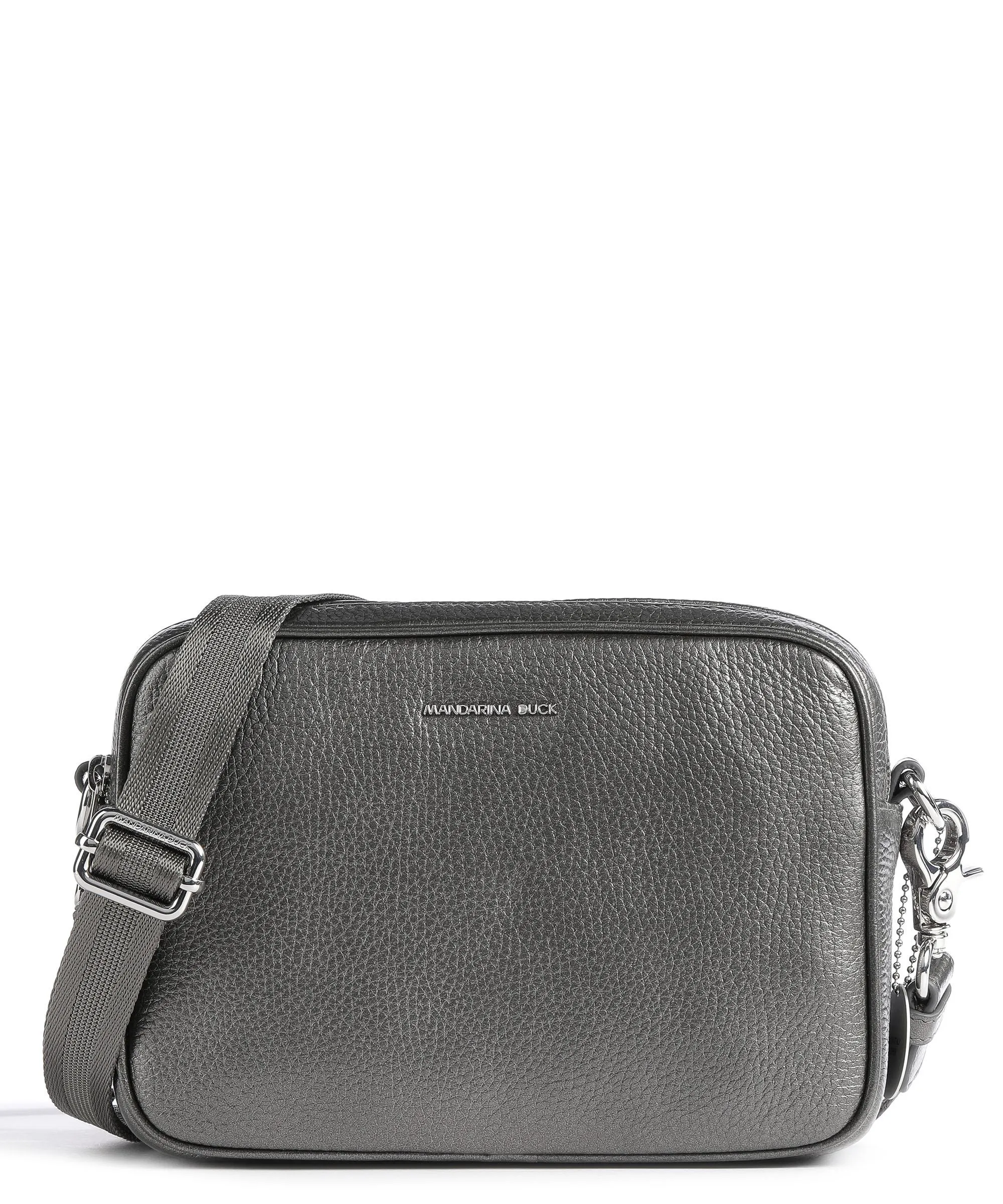  Mandarina Duck Mellow Lux Borsa a tracolla pelle di vitello grana grigio scuro  