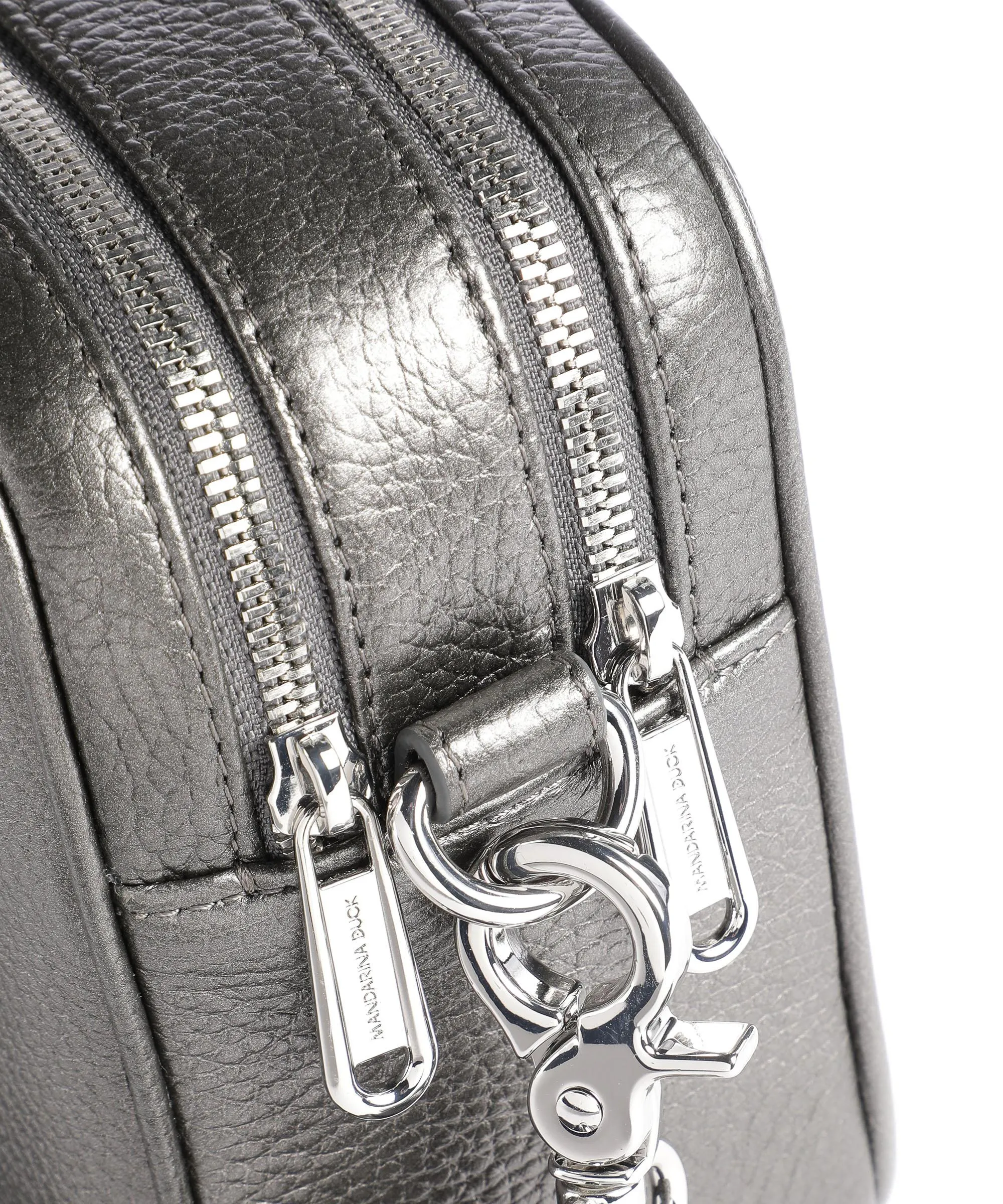  Mandarina Duck Mellow Lux Borsa a tracolla pelle di vitello grana grigio scuro  