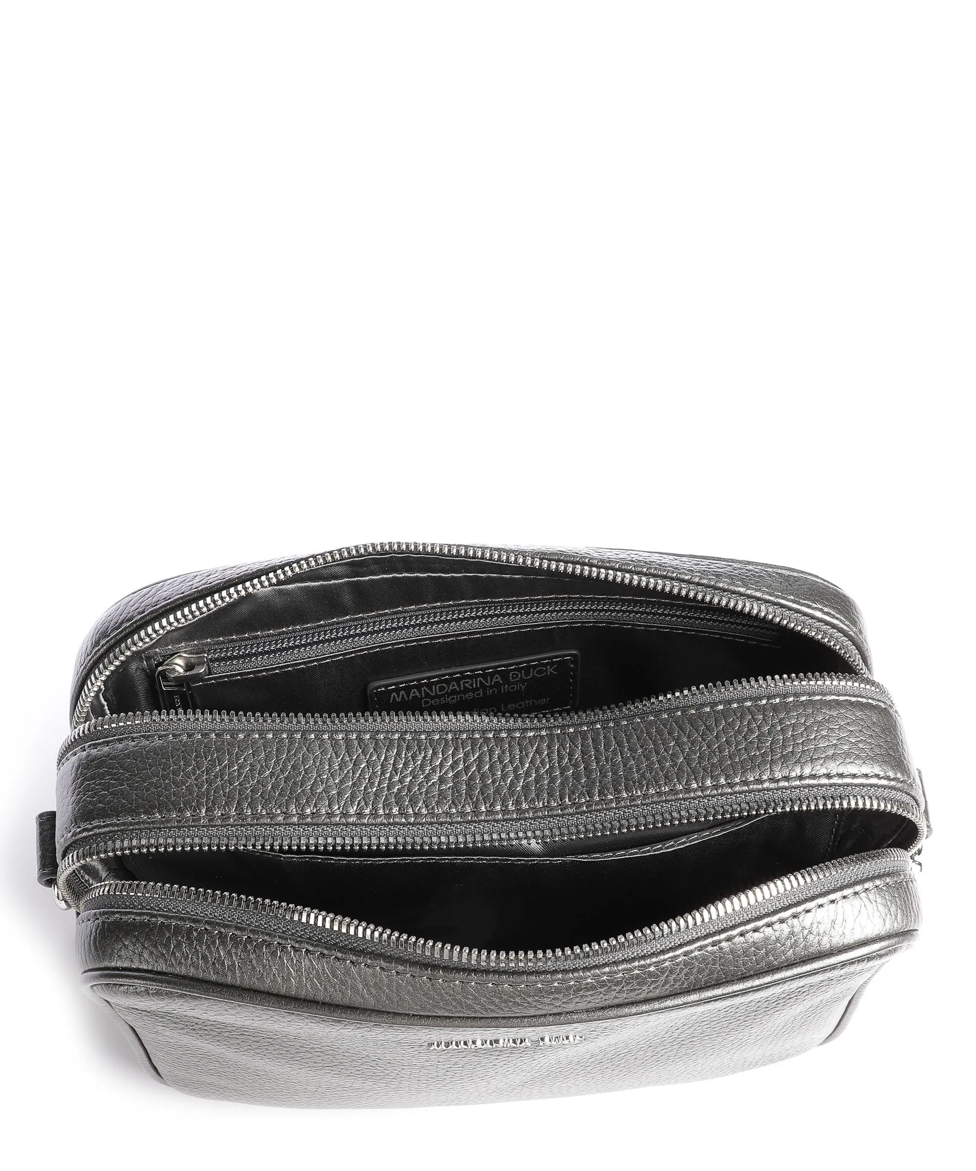  Mandarina Duck Mellow Lux Borsa a tracolla pelle di vitello grana grigio scuro  