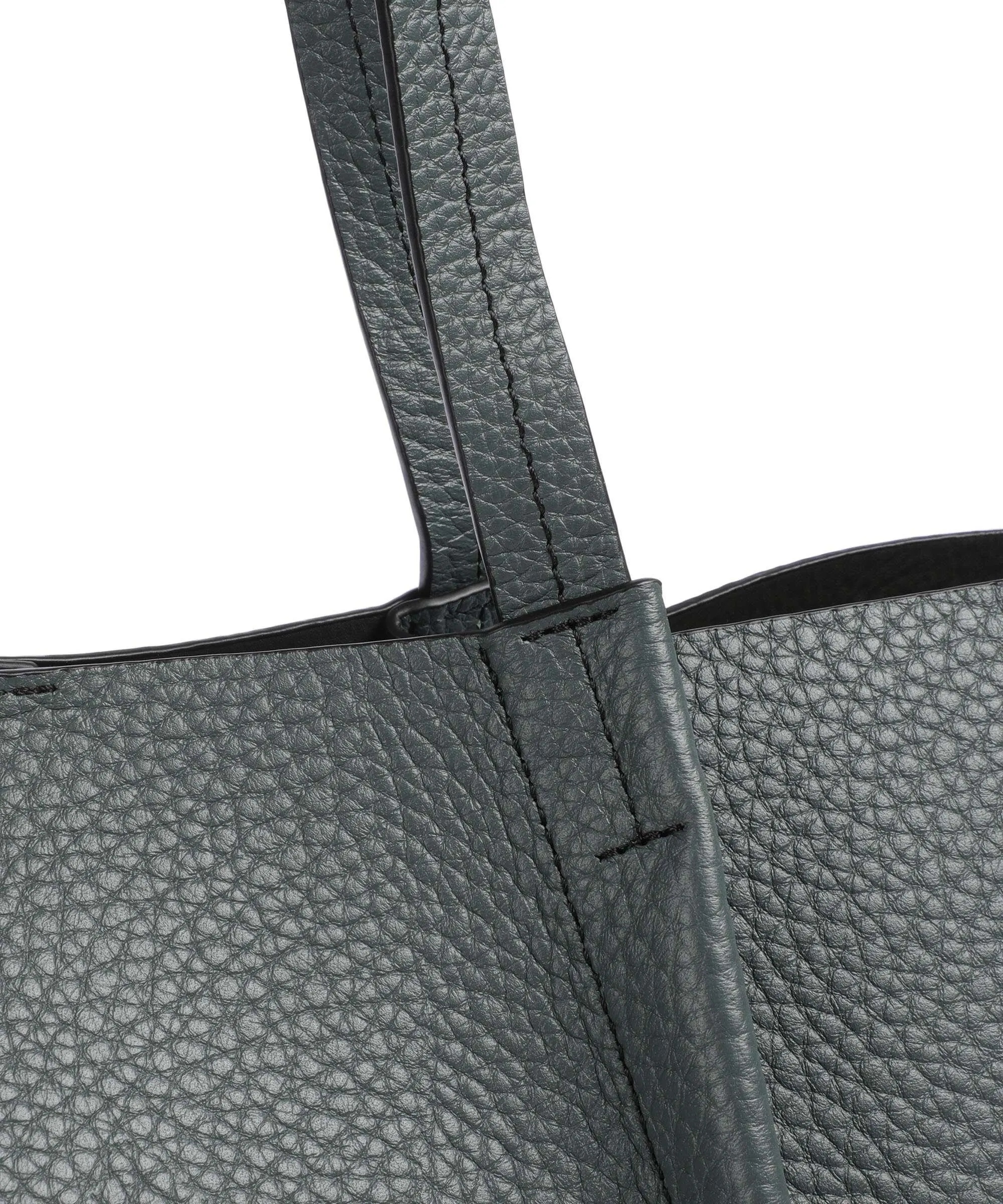  Marc O'Polo Brenna L Borsa shopper pelle granulata verde  