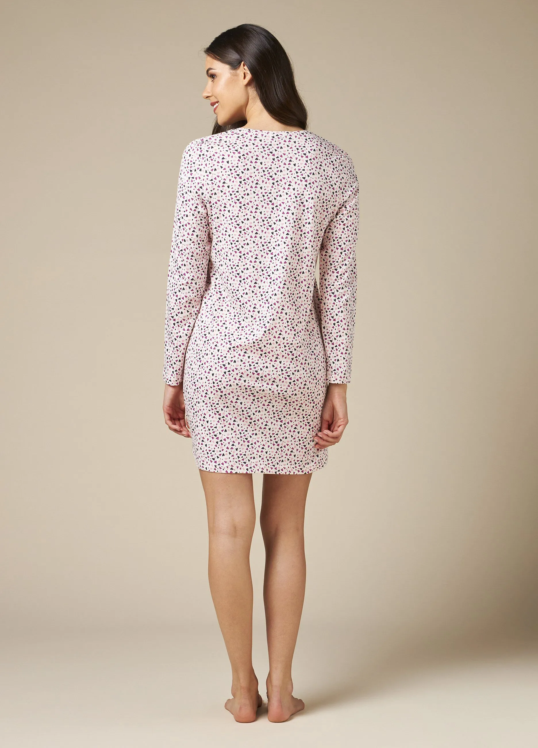 NYMOS  Camicia da notte in puro cotone donna