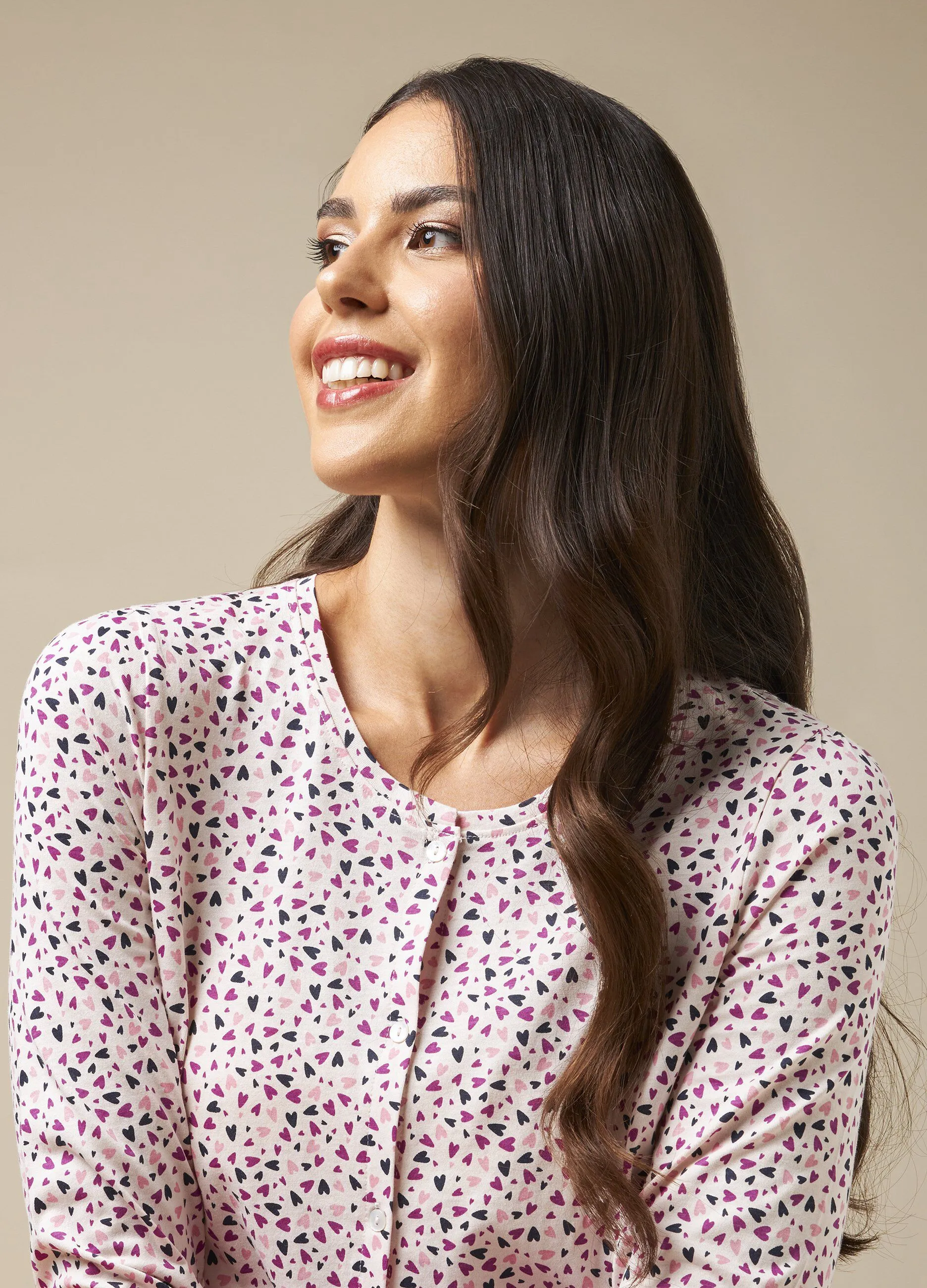 NYMOS  Camicia da notte in puro cotone donna