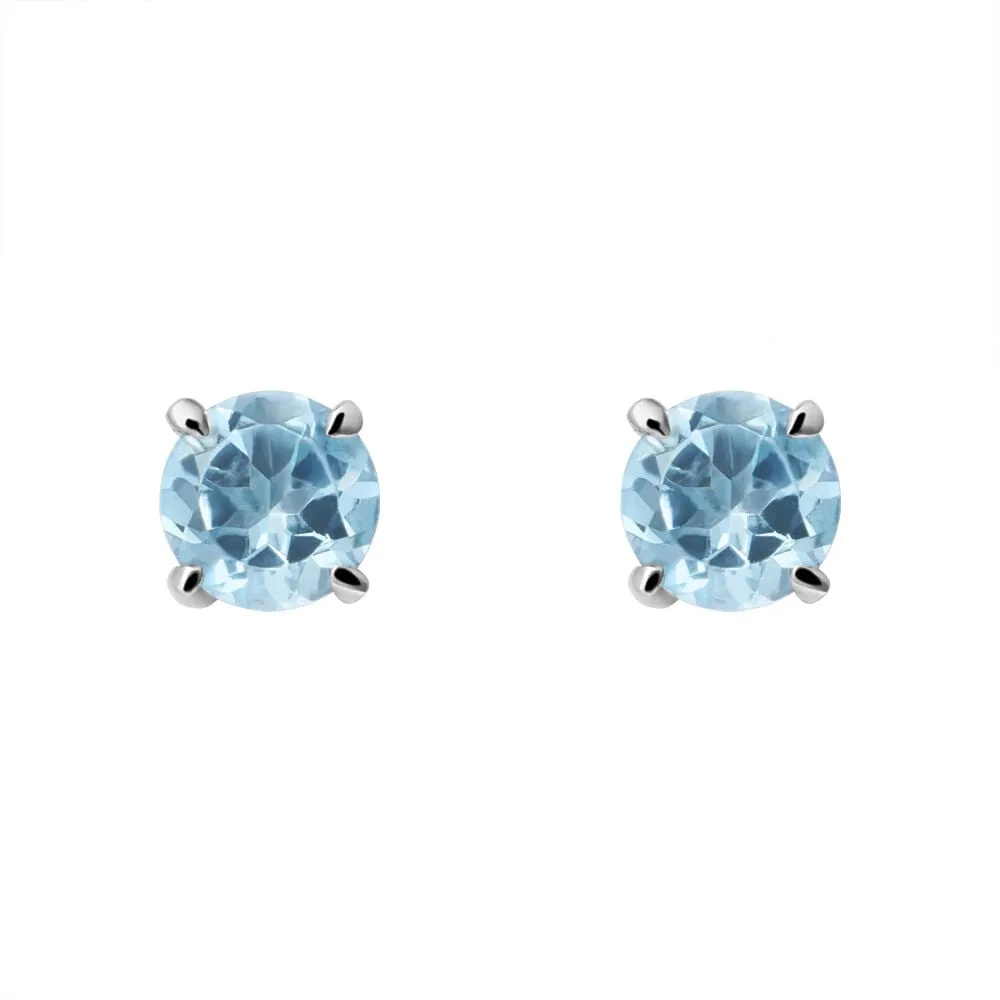 Orecchini Lobo Punto Luce Amélie Oro Bianco 375/1000 Topazio Sky Blue 1413208