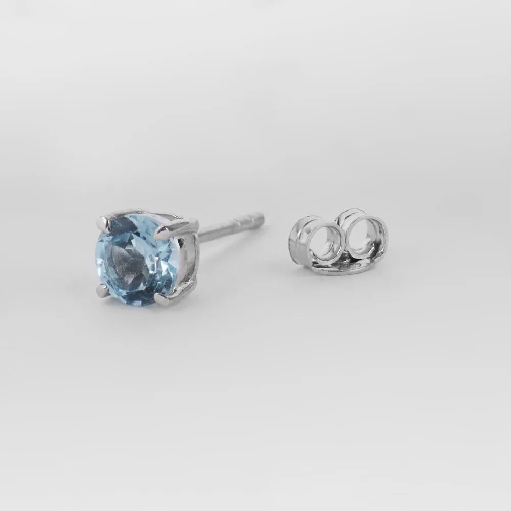 Orecchini Lobo Punto Luce Amélie Oro Bianco 375/1000 Topazio Sky Blue 1413208