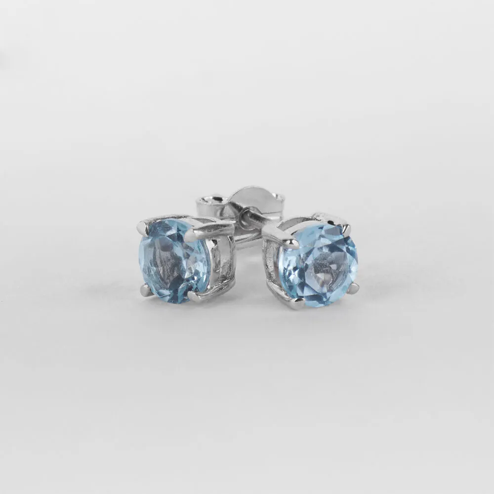 Orecchini Lobo Punto Luce Amélie Oro Bianco 375/1000 Topazio Sky Blue 1413208
