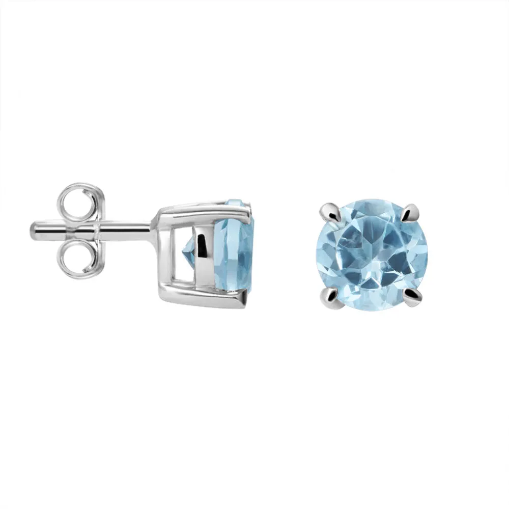 Orecchini Lobo Punto Luce Amélie Oro Bianco 375/1000 Topazio Sky Blue 1413208