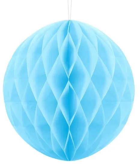 Palla a nido d'ape blu pastello 30 cm