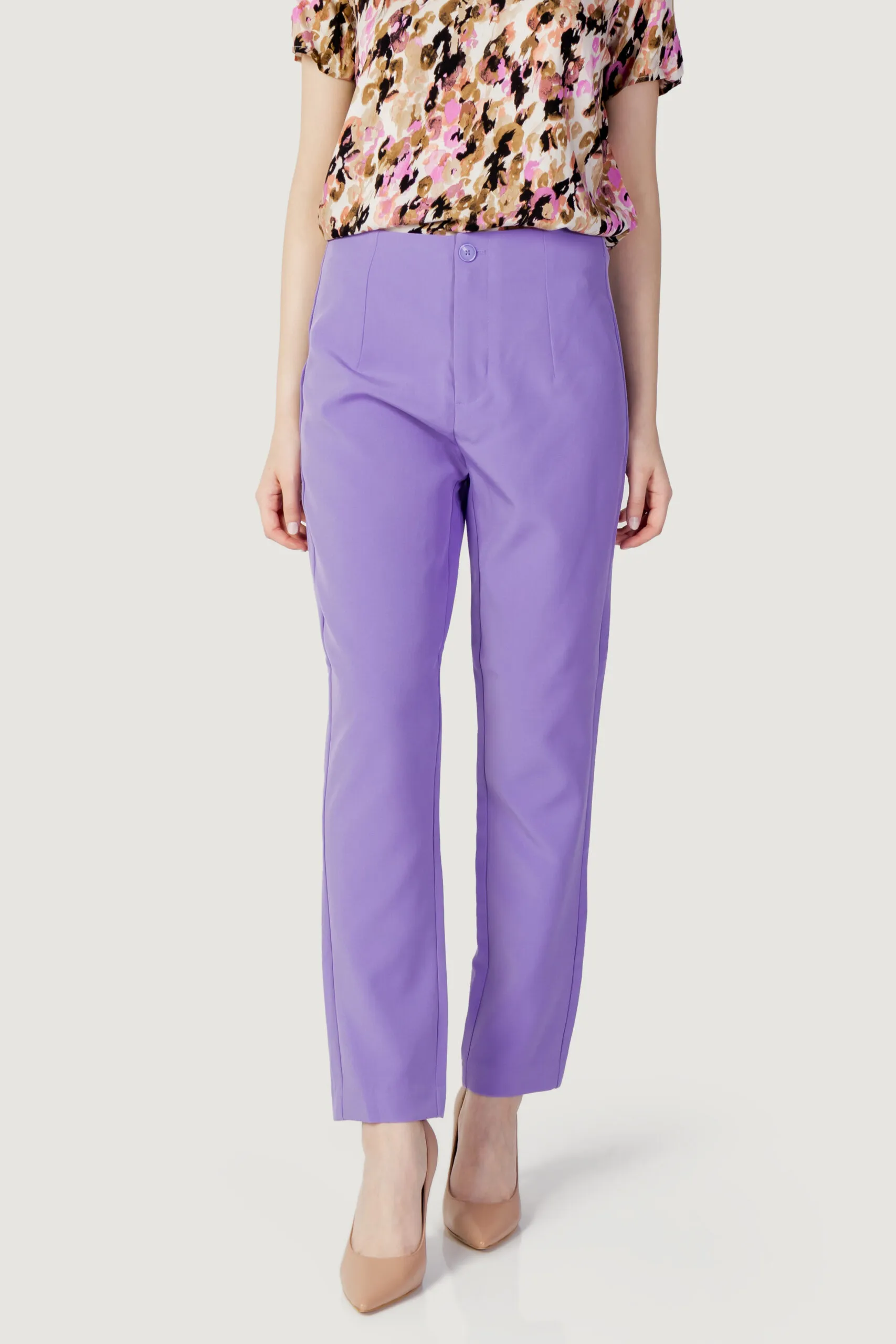 Pantaloni a sigaretta Only onlastrid life hw slim cigarette cc tlr Lilla
