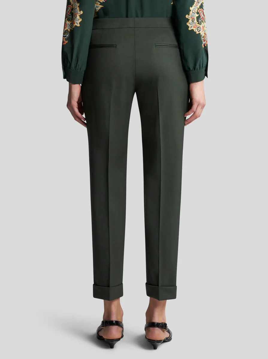 PANTALONI CROPPED IN LANA STRETCH
