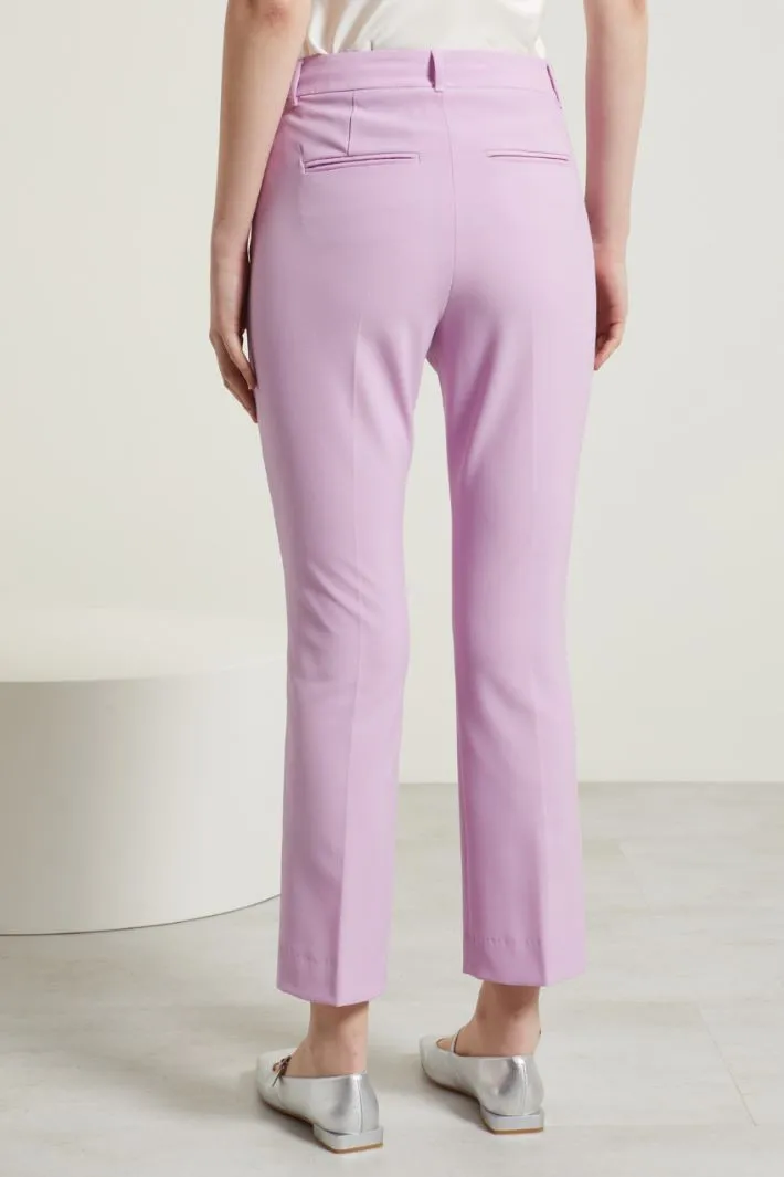 Pantaloni cropped in tela