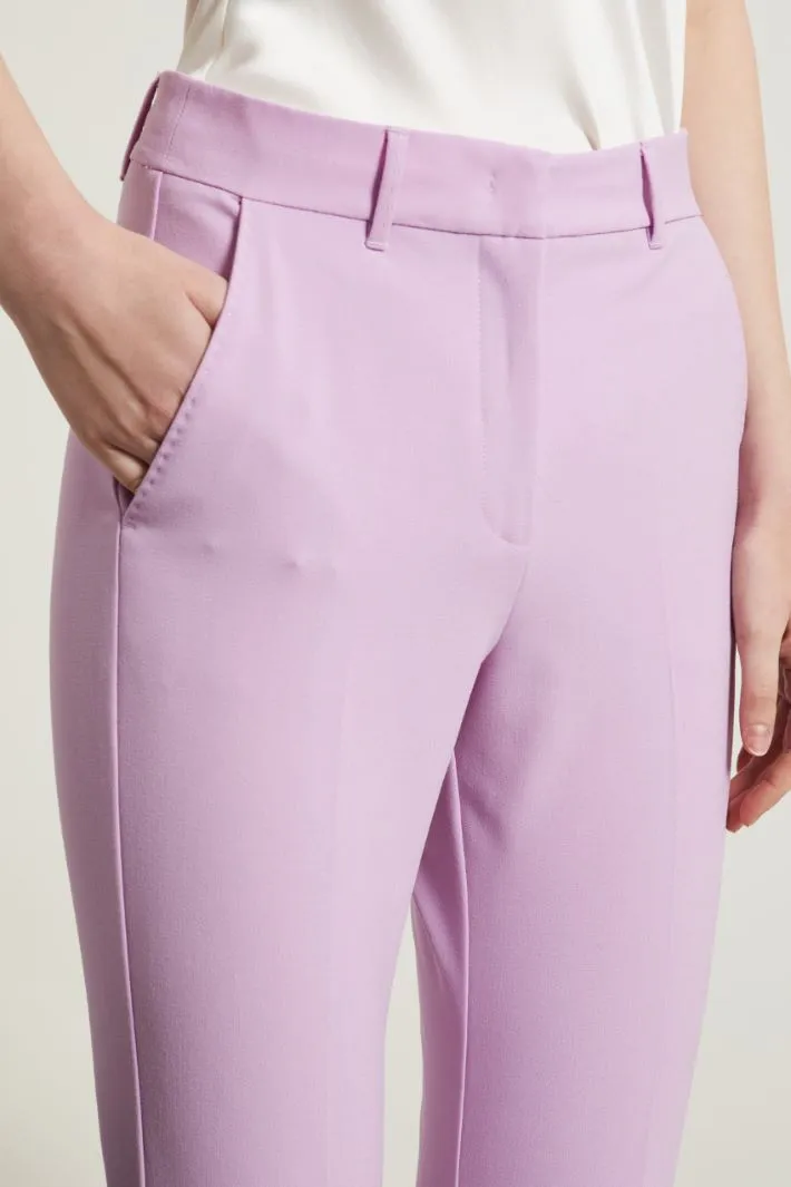 Pantaloni cropped in tela